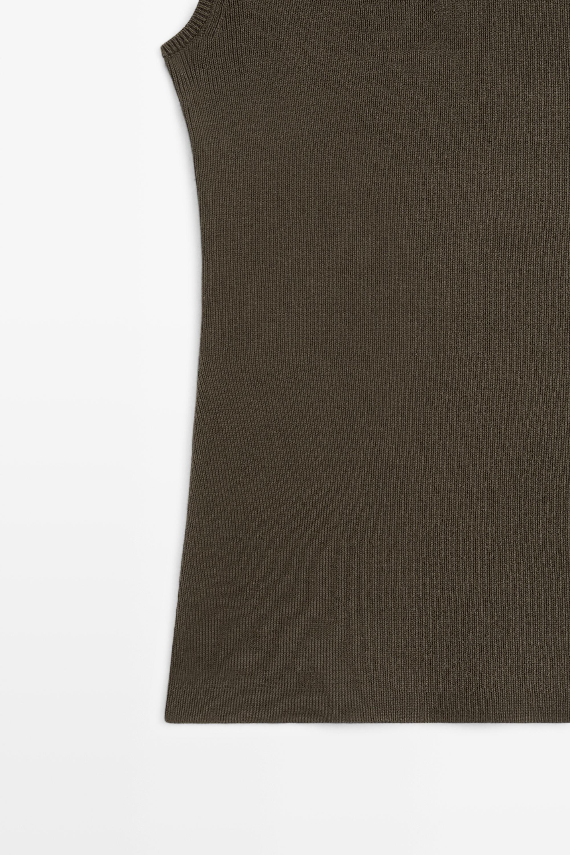 100% cotton ribbed tank top — OLIVE