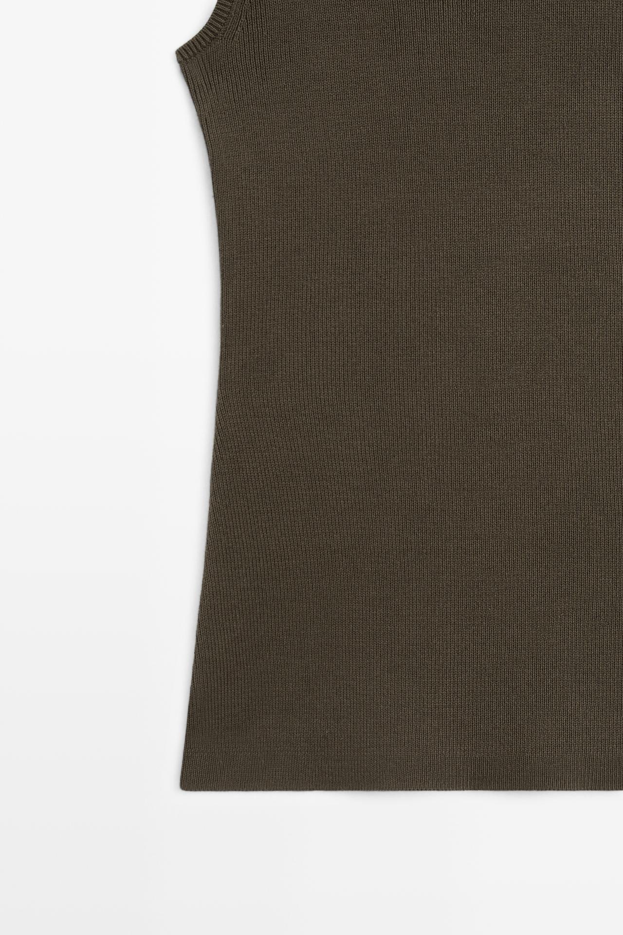 100% cotton ribbed tank top — OLIVE