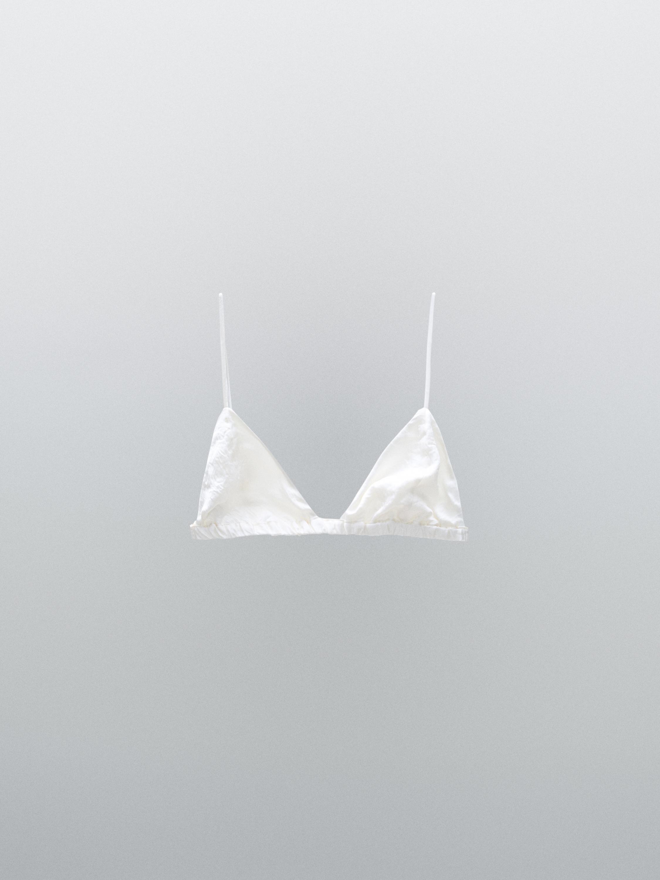 Reggiseno triangolo satinato dettaglio elastico - studio