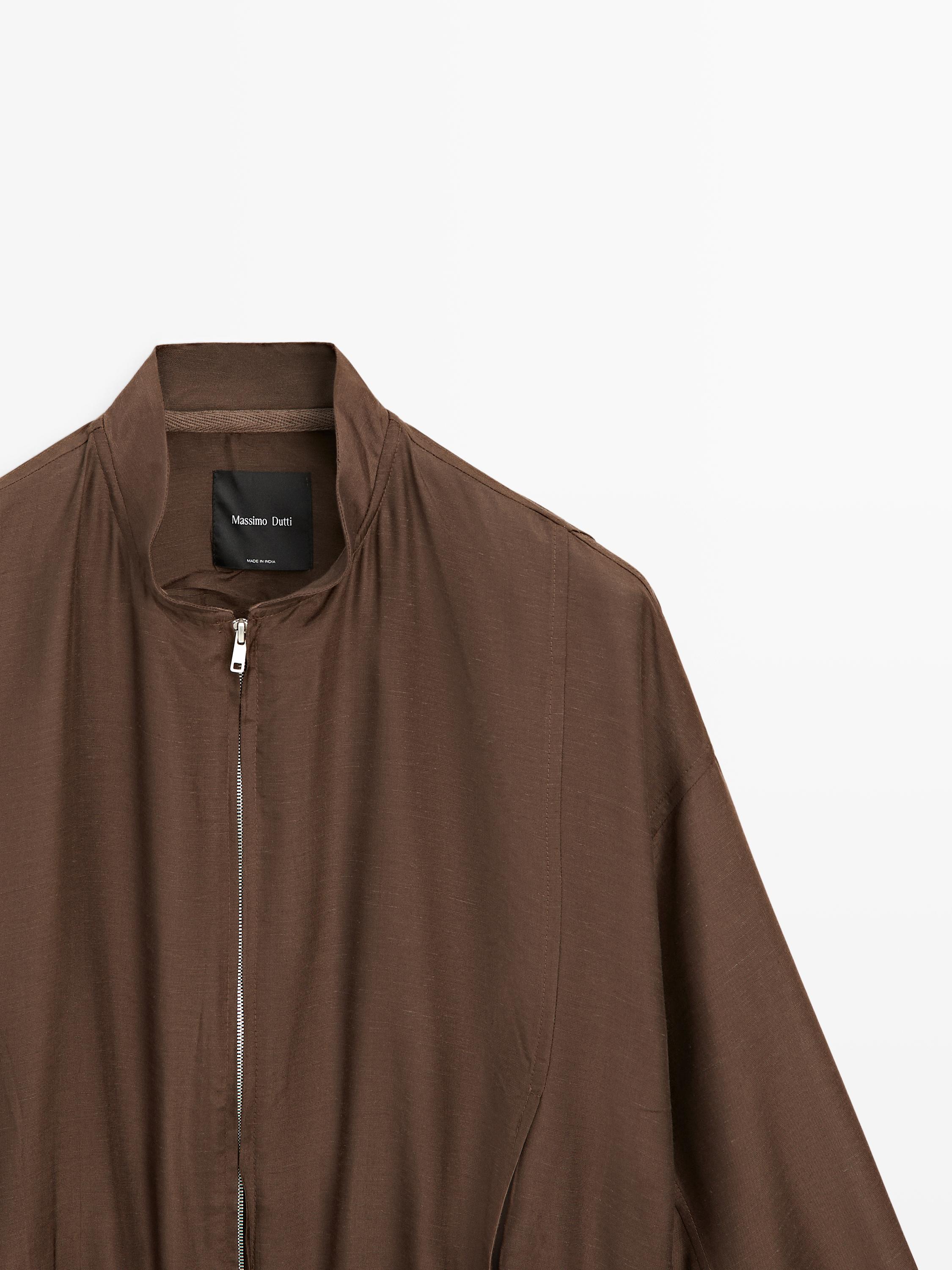 Flowing bomber jacket — BROWN