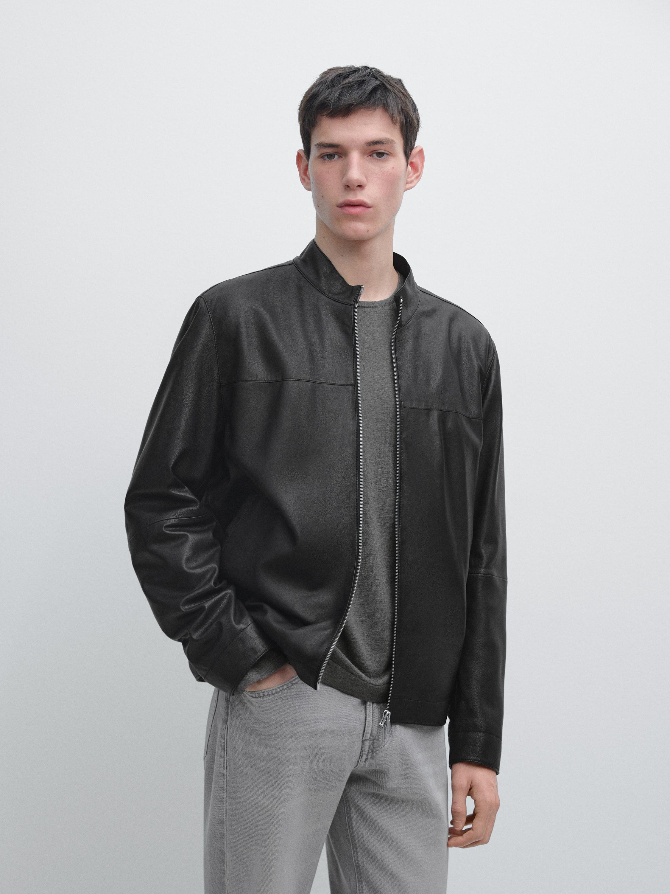 Nappa sheepskin jacket — BLACK