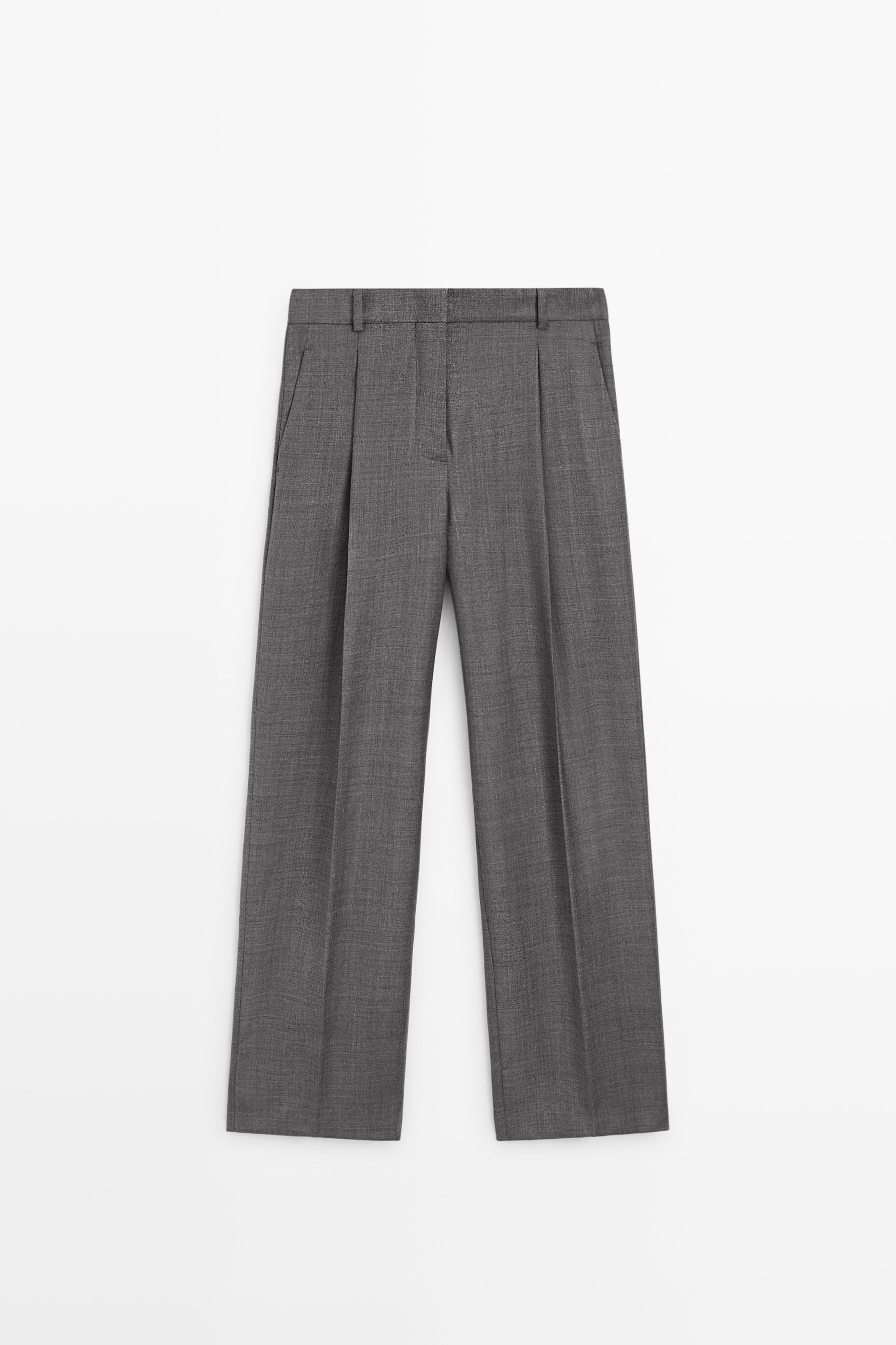 Pantalón traje 100% lana