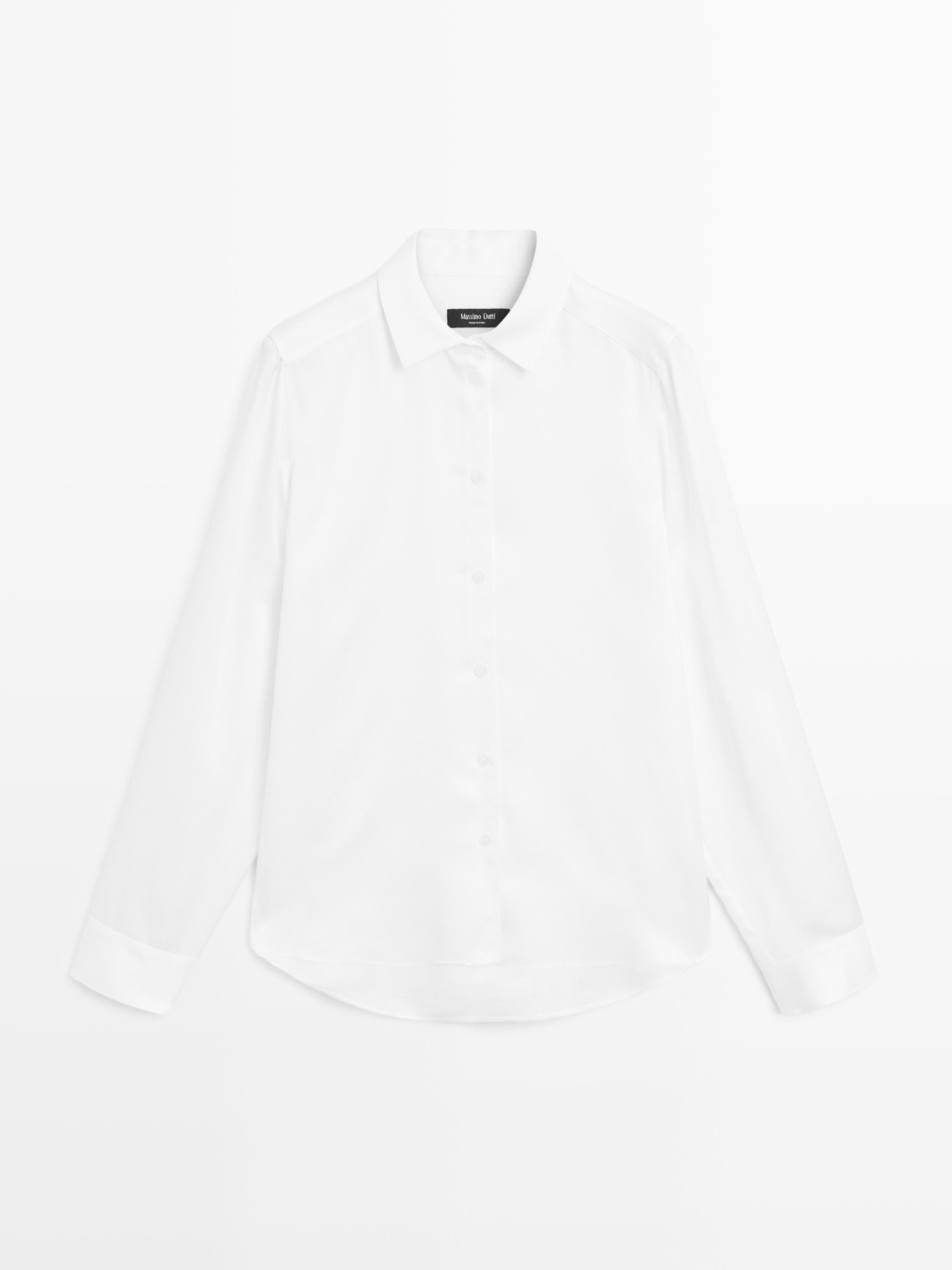 Flowing satin shirt