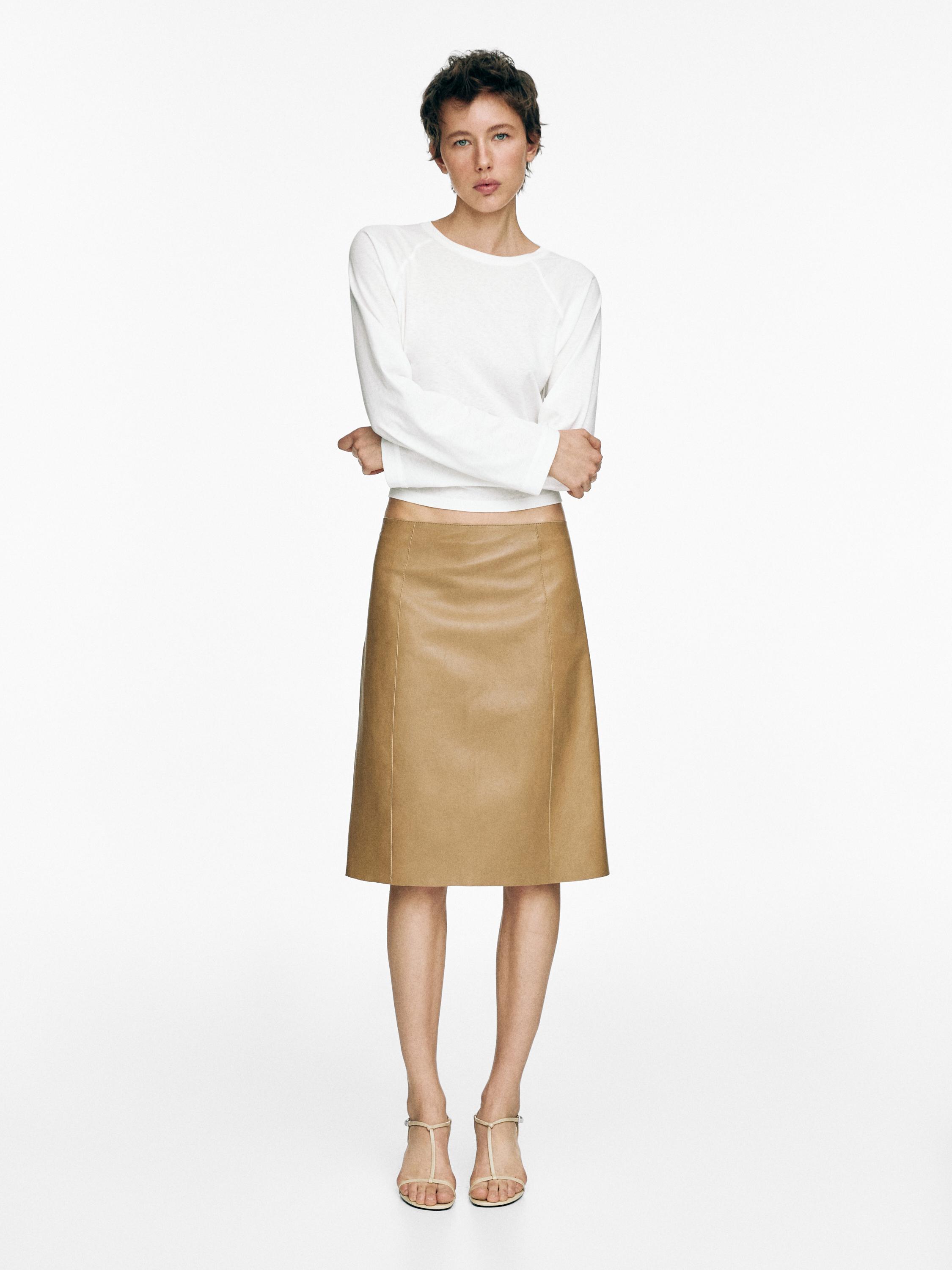 Mini suknja od napa kože