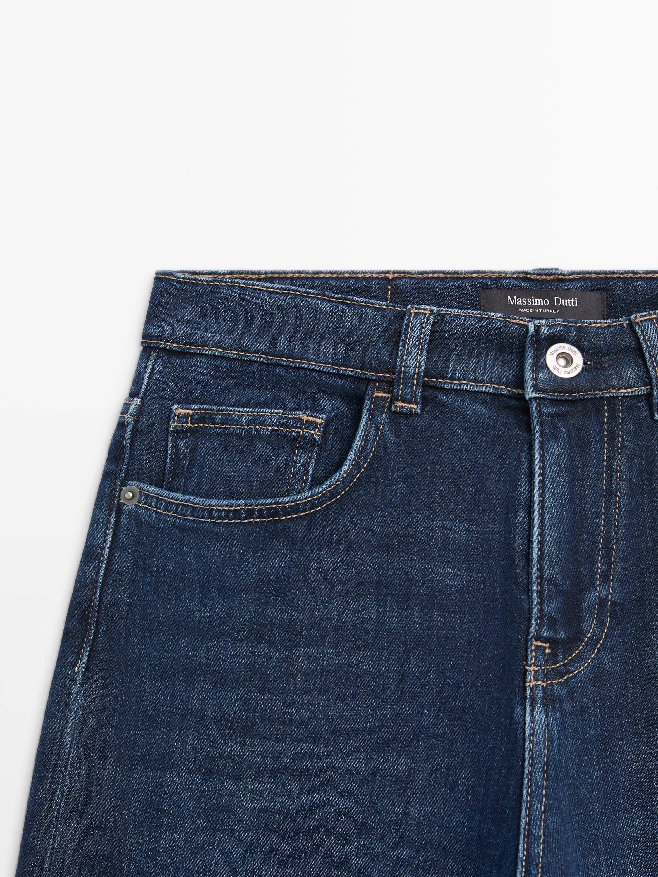 Mid-rise bell bottom jeans