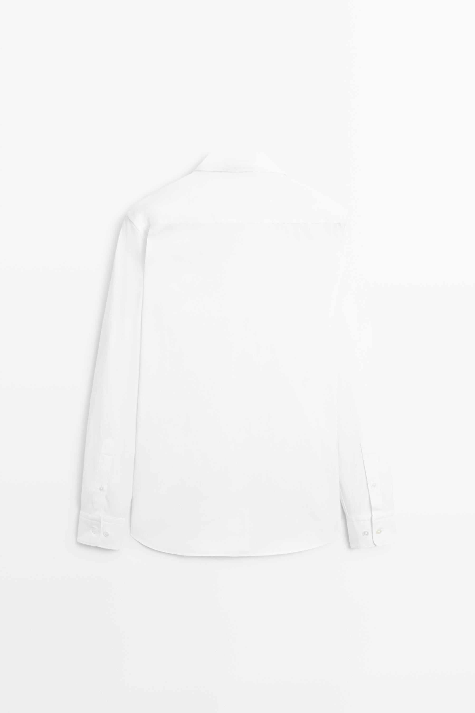 100% cotton stretch slim fit shirt