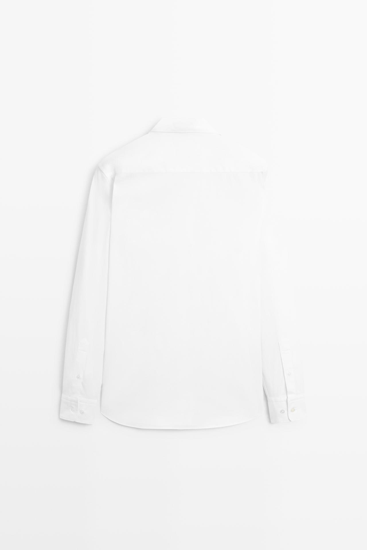 Stretch slim fit shirt — WHITE