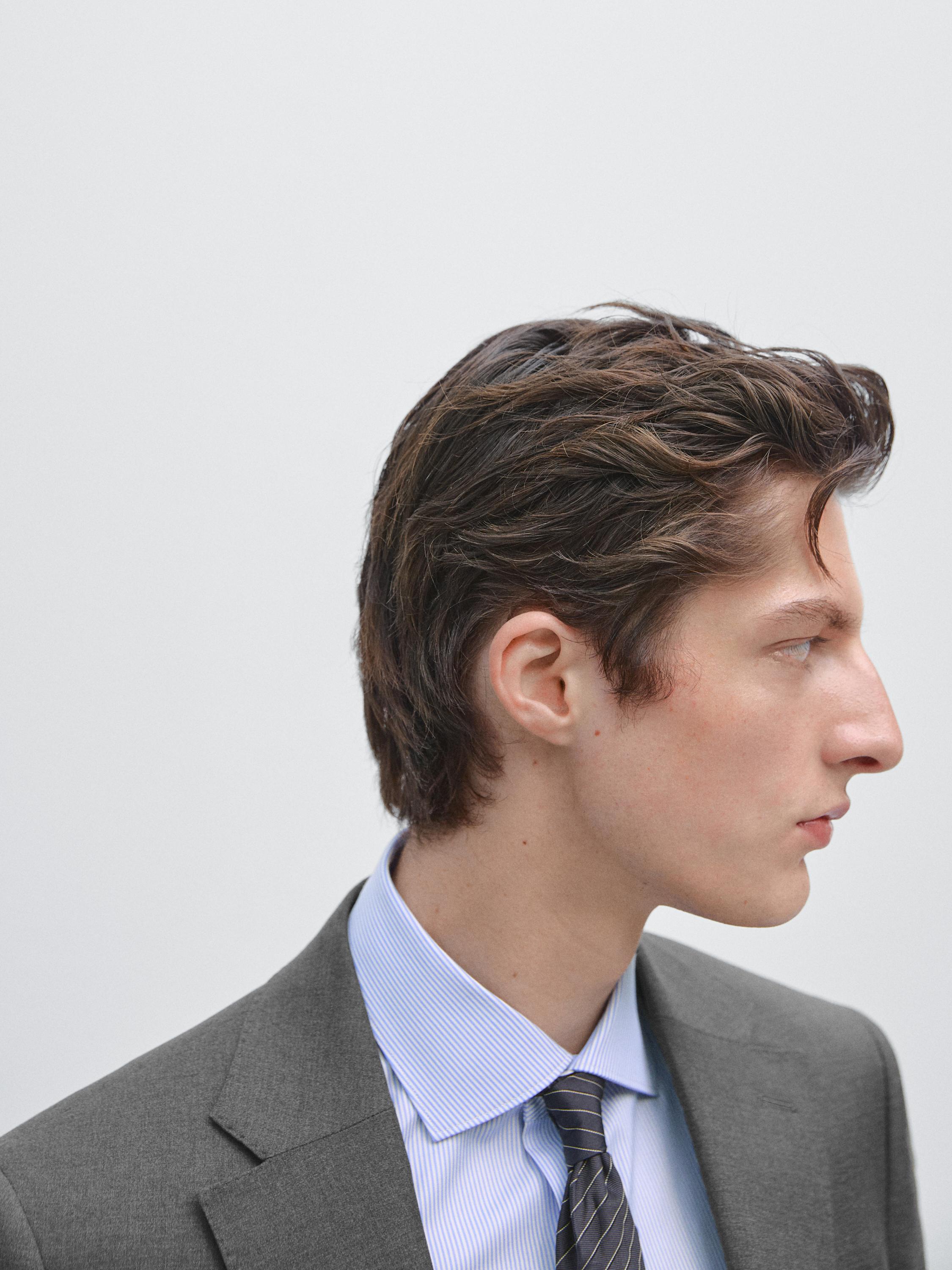 100% cool wool suit blazer — GREY
