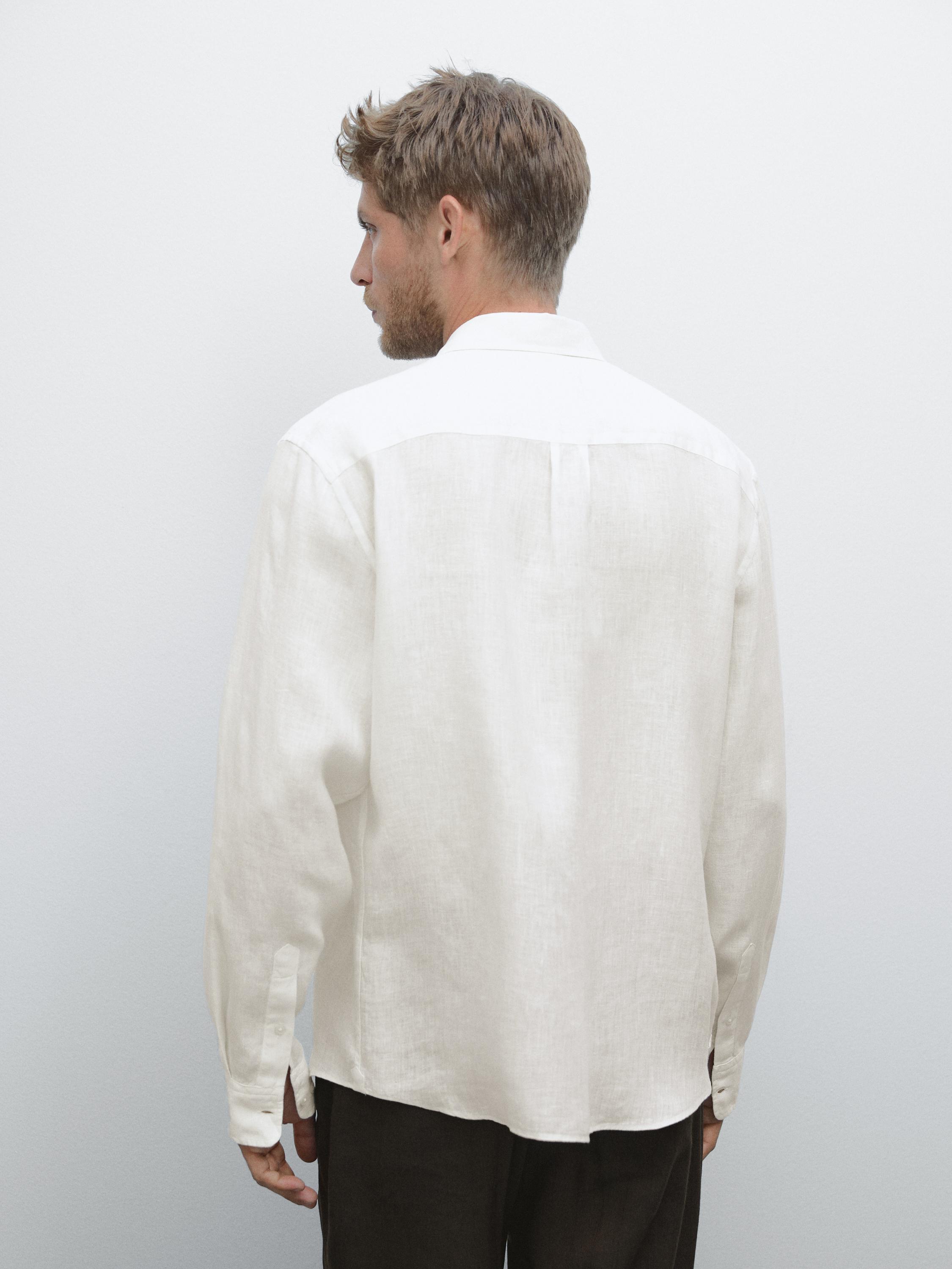 Риза от 100% лен със стандартна кройка