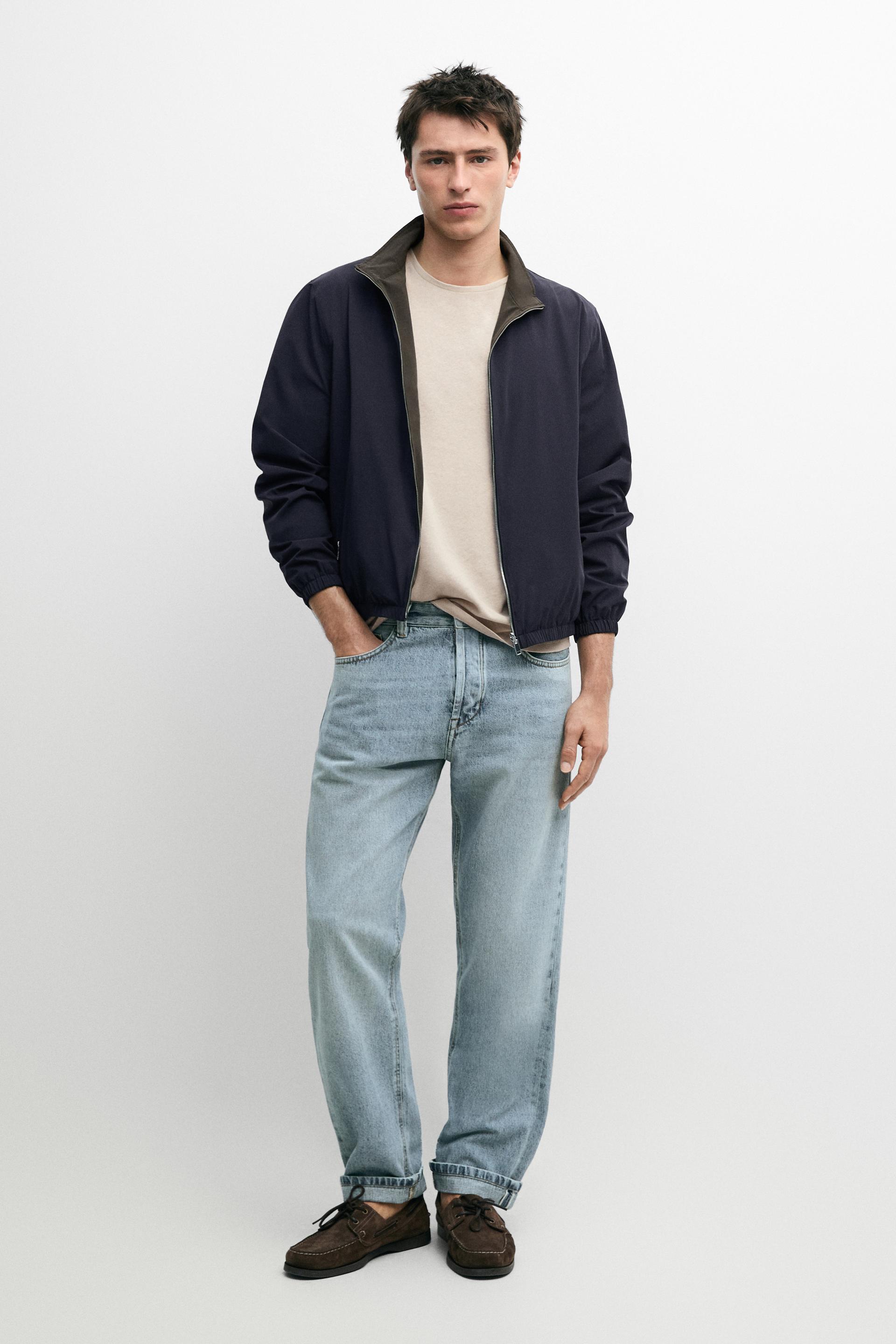 Giacca Corta Reversibile - Blu Marino - S - Massimo Dutti - Maschile