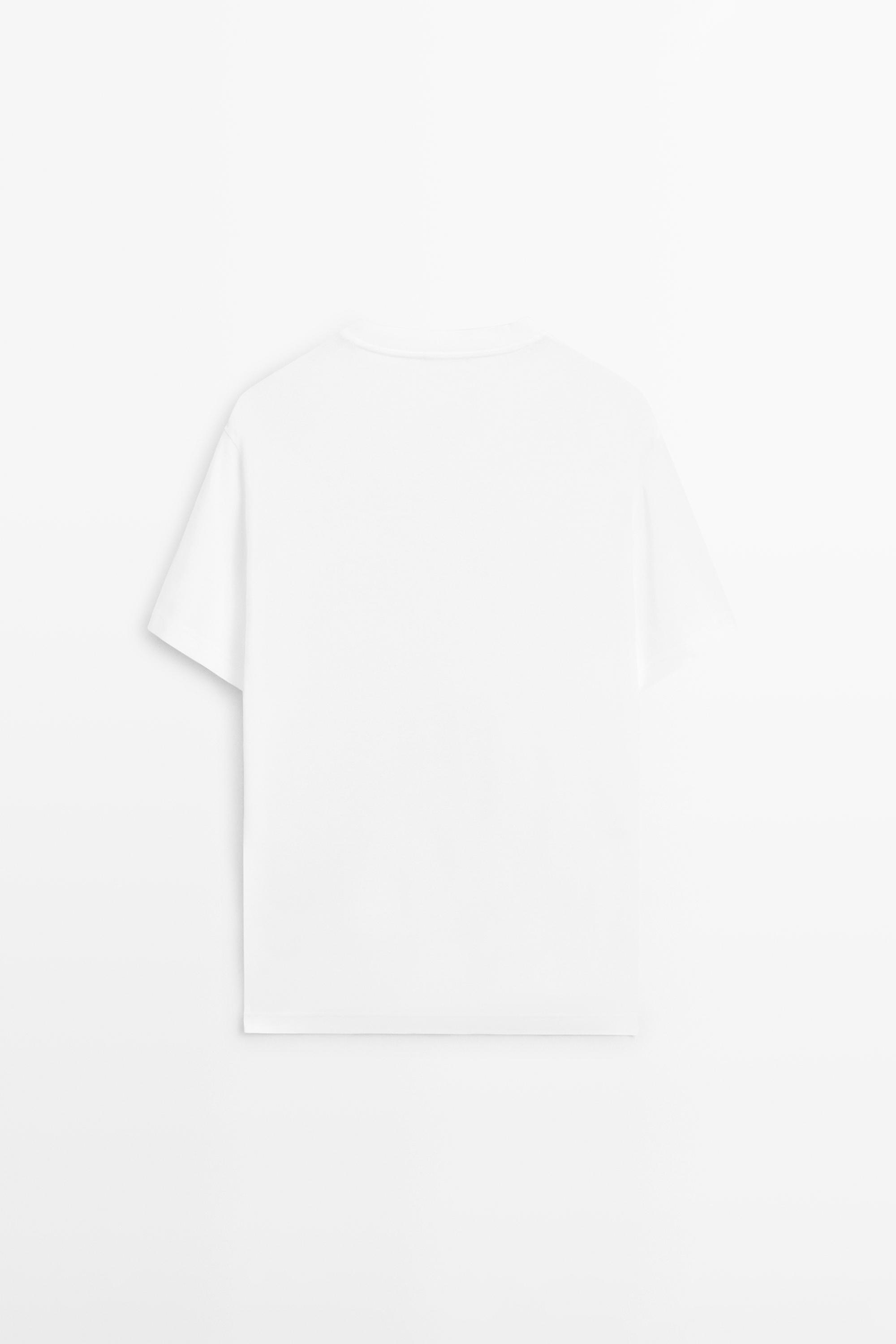 100% cotton short-sleeve T-shirt — WHITE