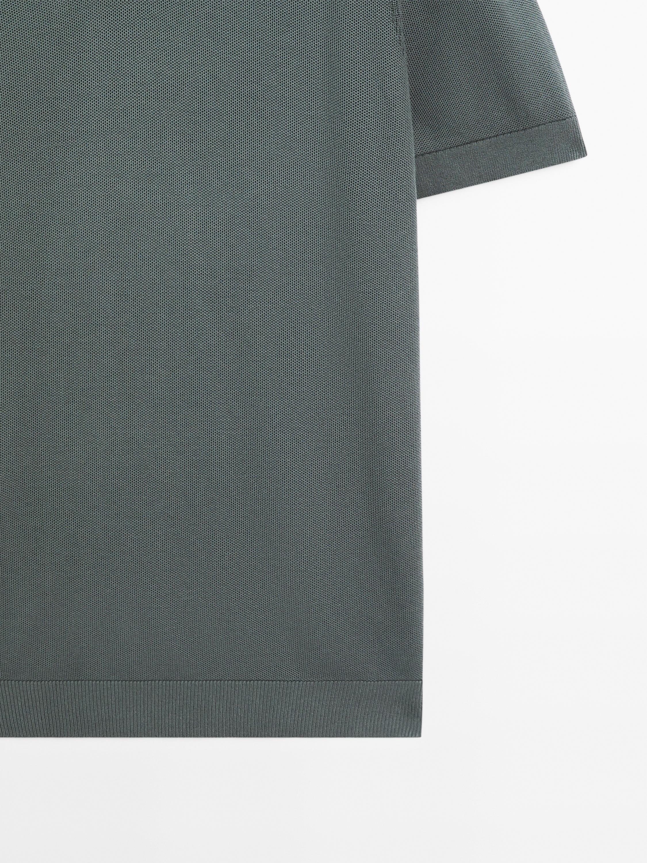 100% cotton knit polo collar sweater