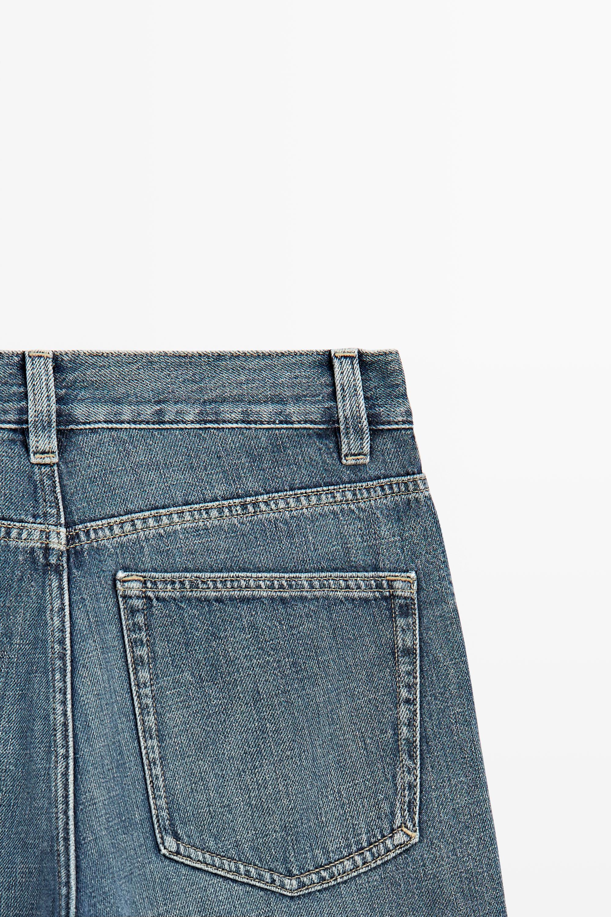 Mid-waist cropped wide-leg jeans — MEDIUM BLUE