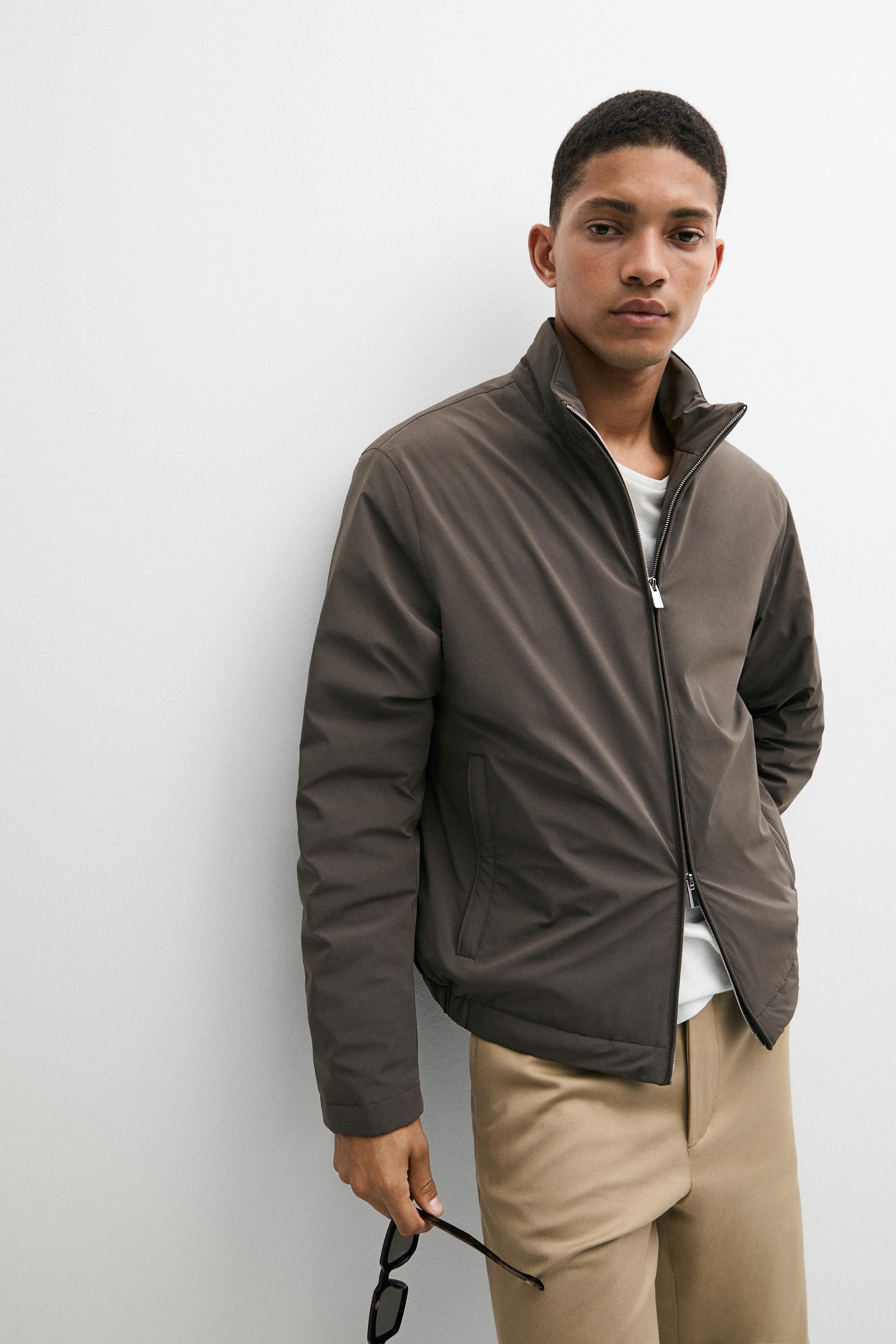 Lightweight quilted bomber jacket — KHAKI