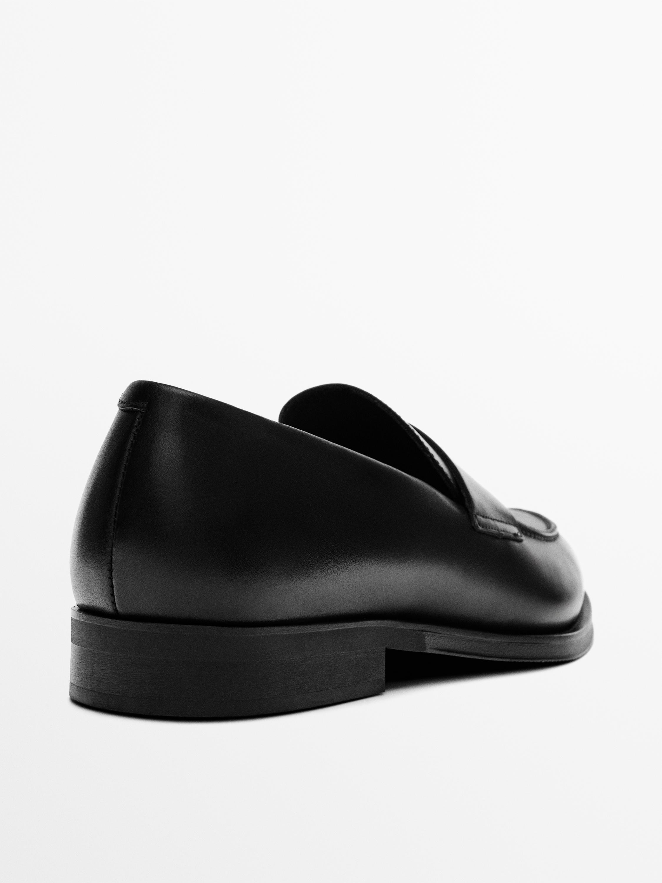 Smart leather loafers — BLACK
