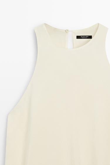 Flowing midi dress with ruffles — CREAM 9