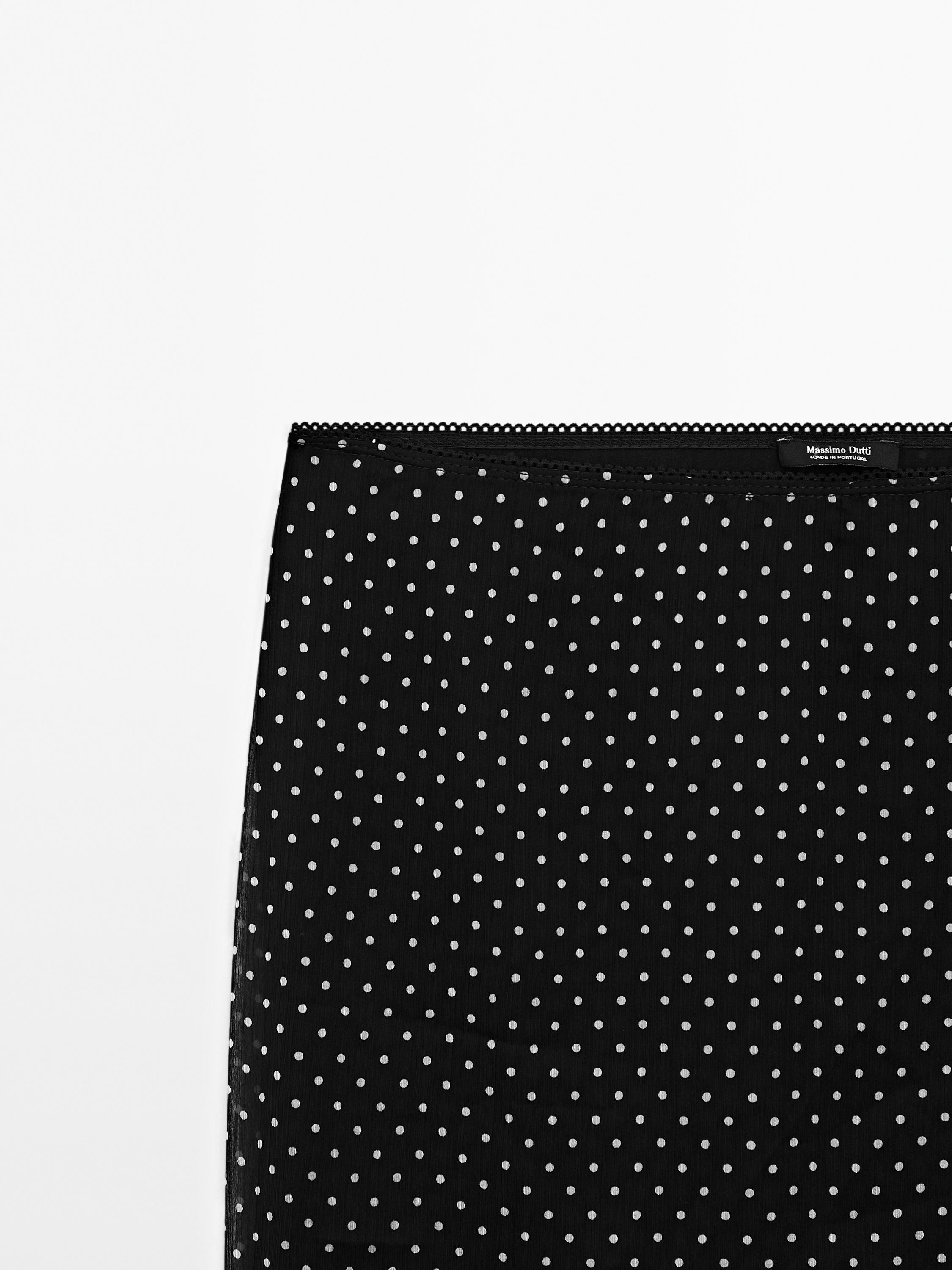 Short polka dot print skirt