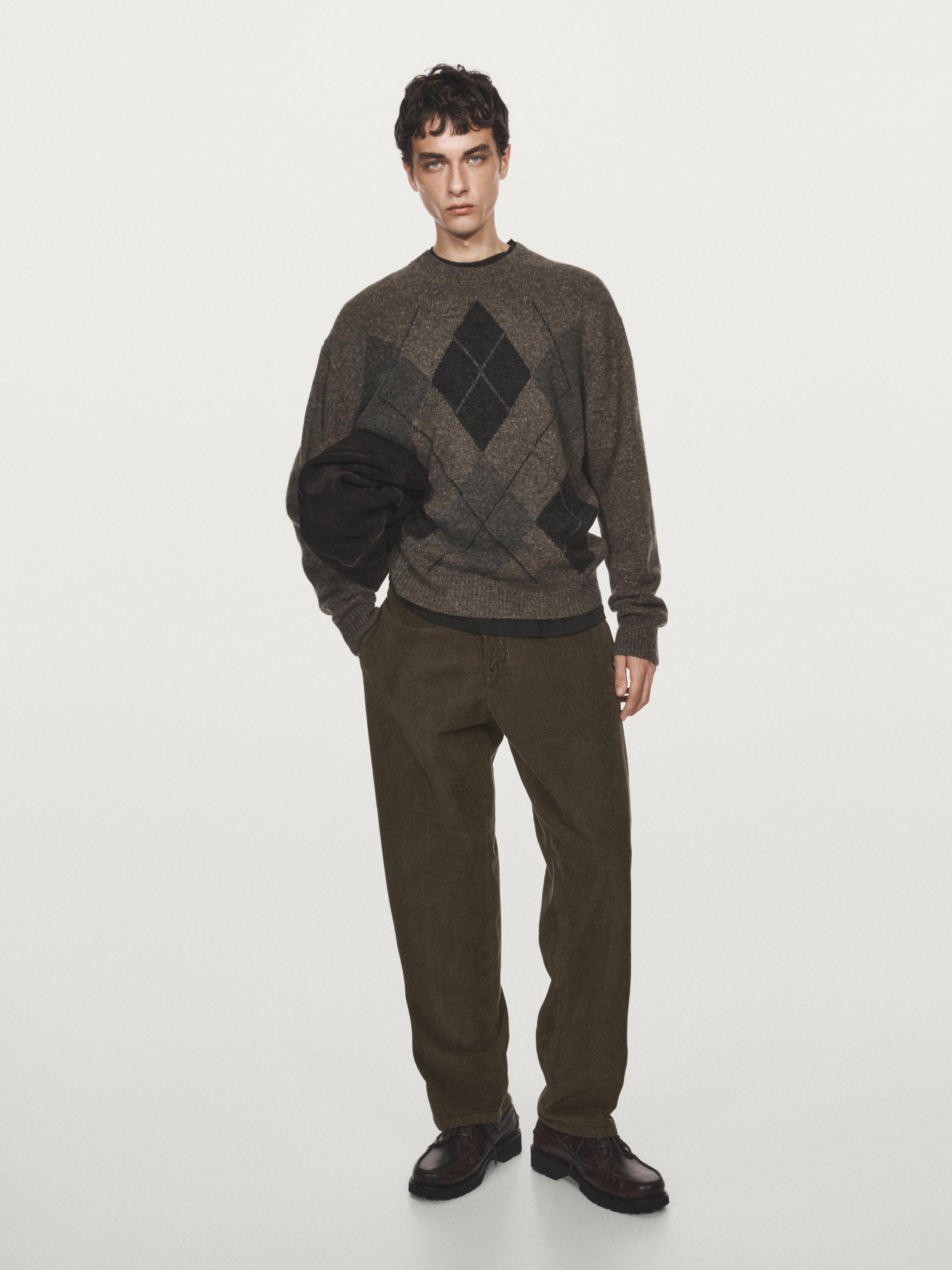 Straight-leg corduroy trousers