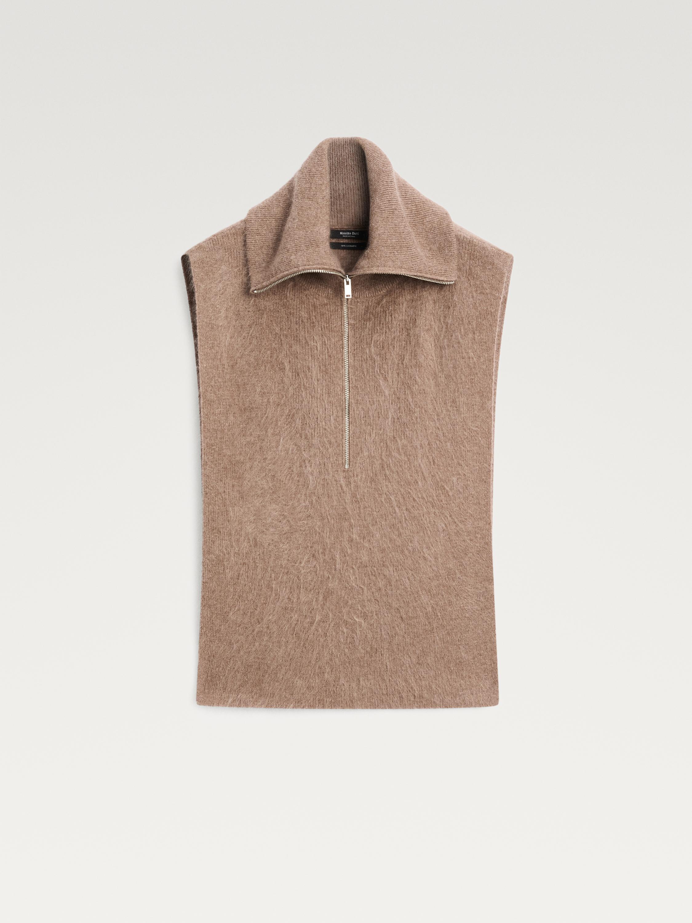 Plastron long fermeture Éclair 100 % cachemire