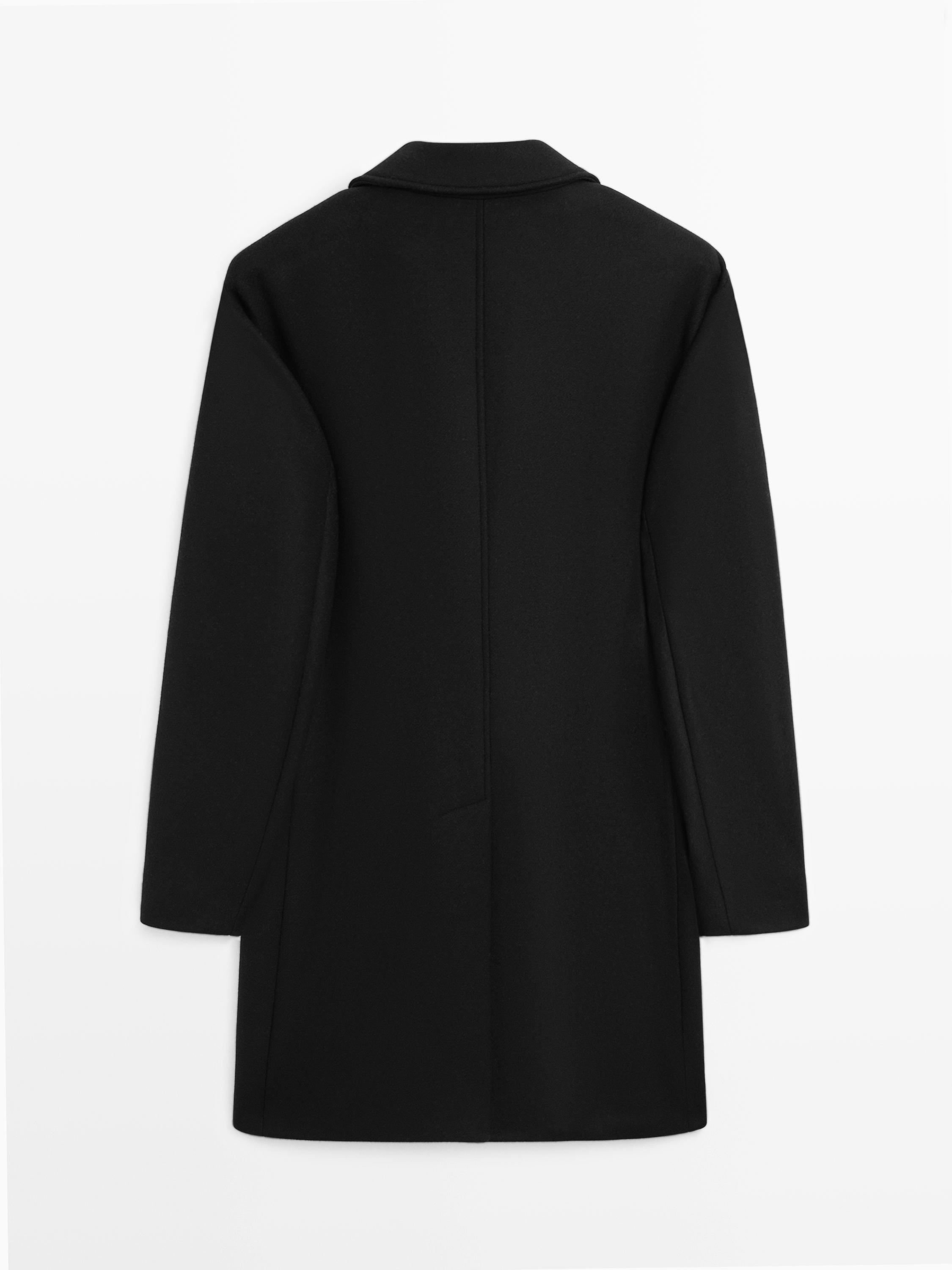 Wool blend midi coat