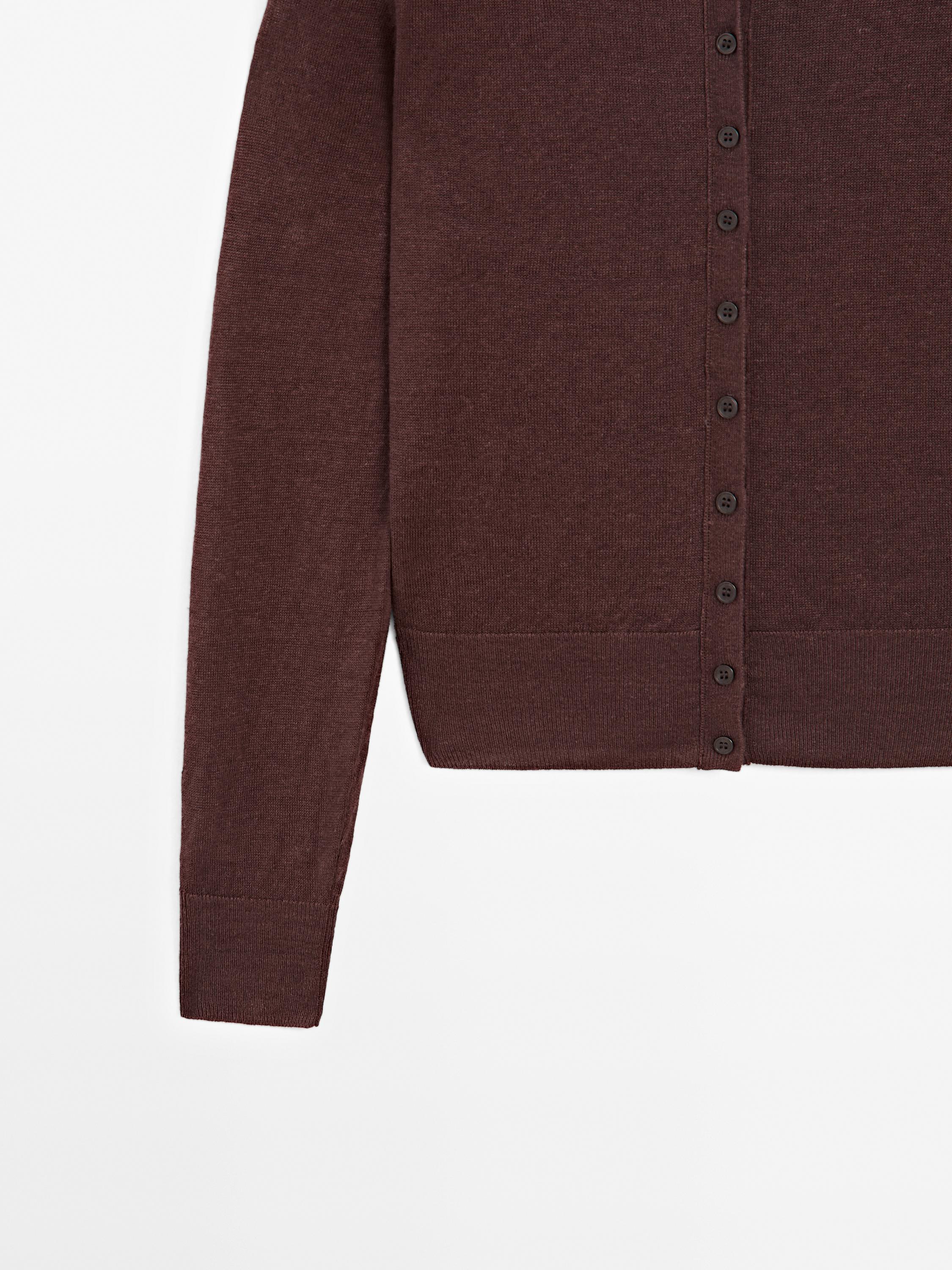 Lightweight 100% linen knit cardigan