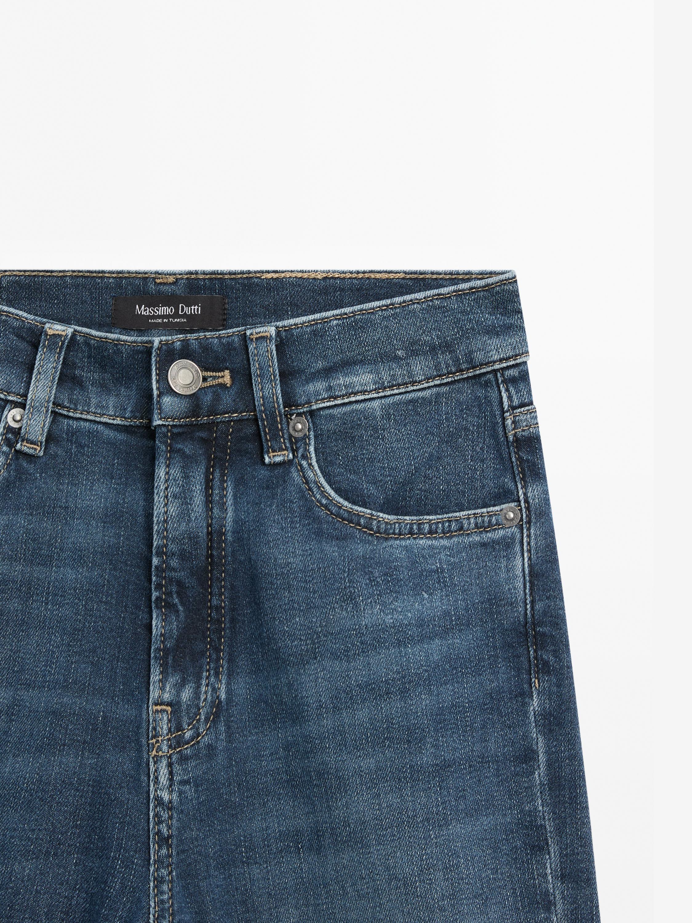High waist flare fit skinny jeans