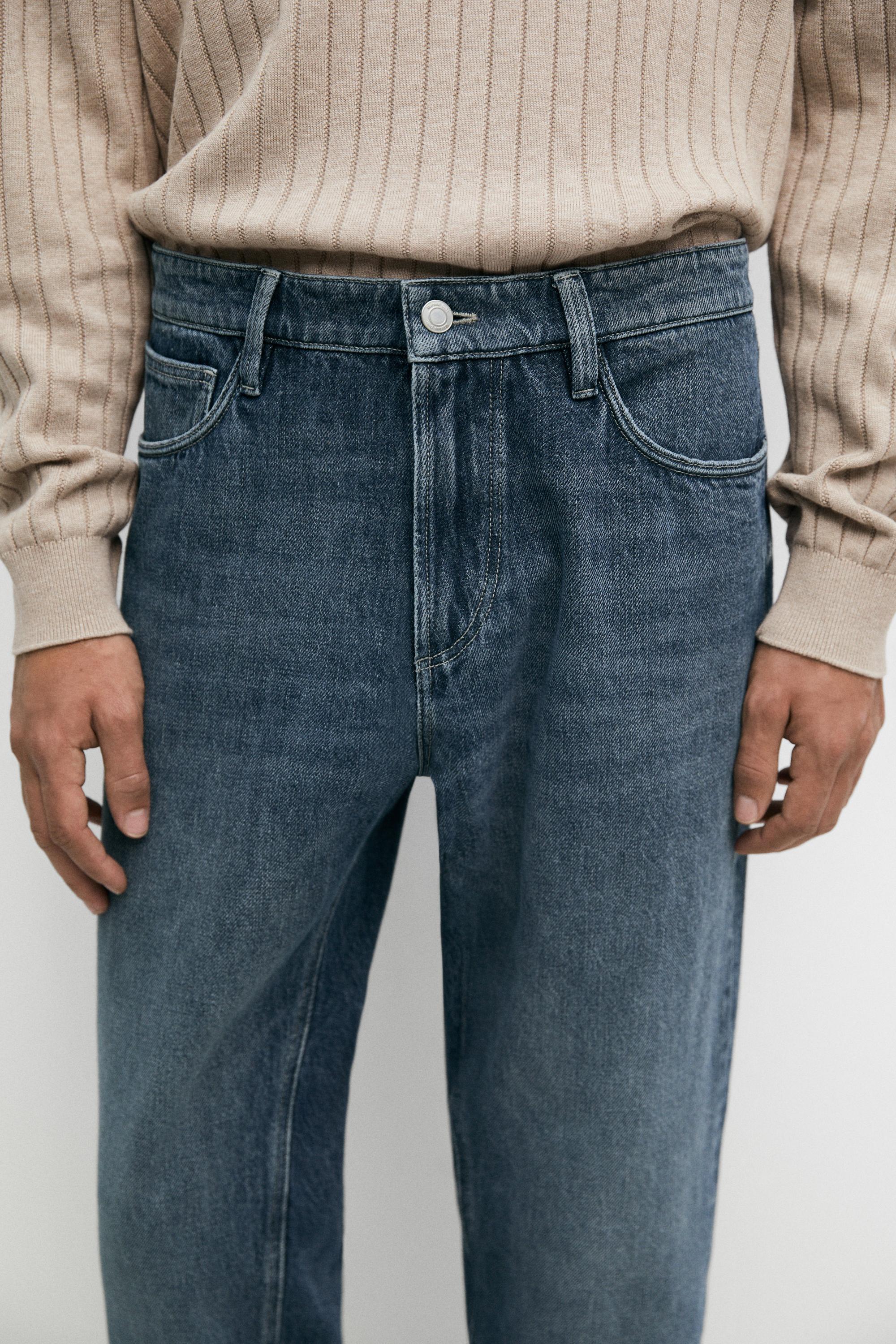 Slim-fit stonewash jeans — INDIGO