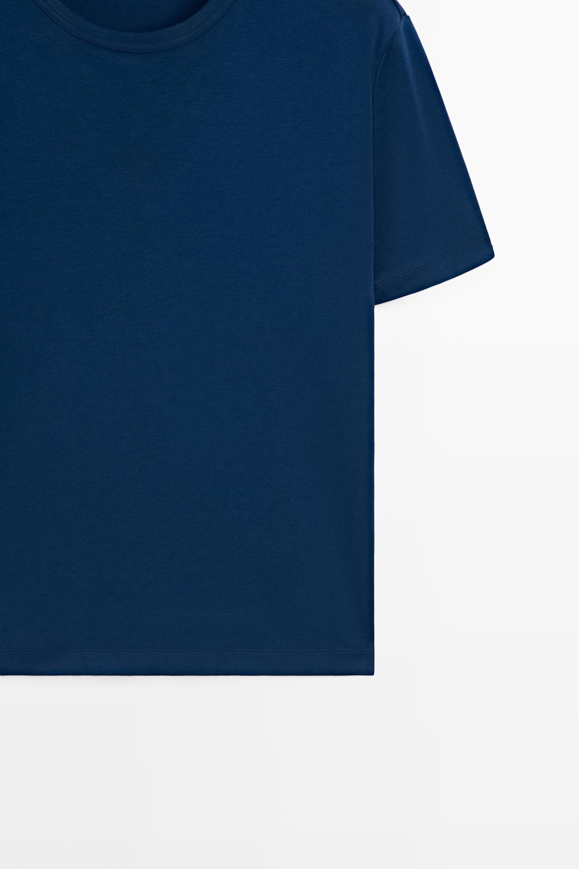 100% Cotton Short-Sleeve T-Shirt — FADED PETROL BLUE