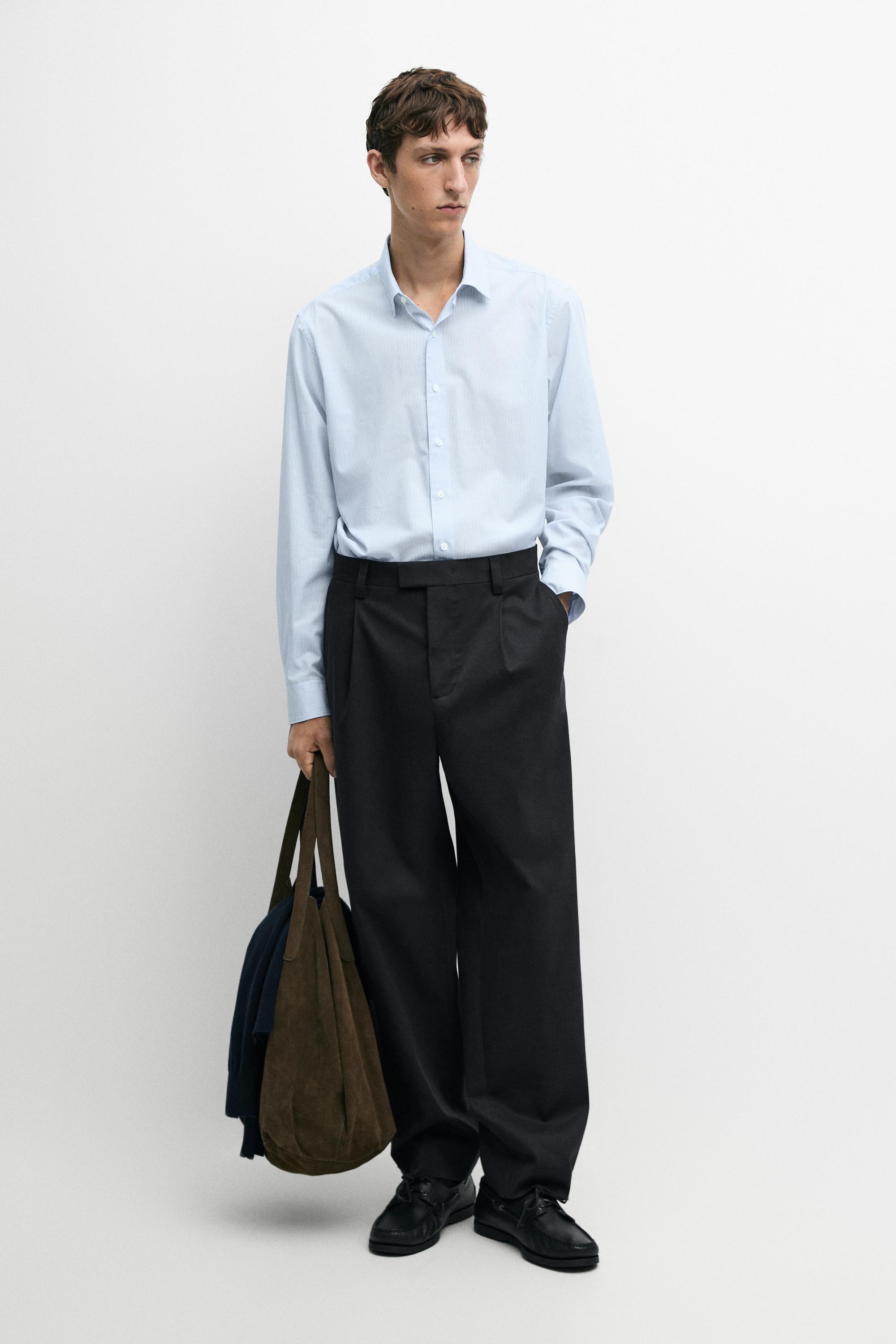Camisa regular fit detalle cuadros