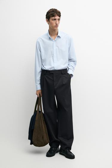Striped regular fit shirt — SKY BLUE 1