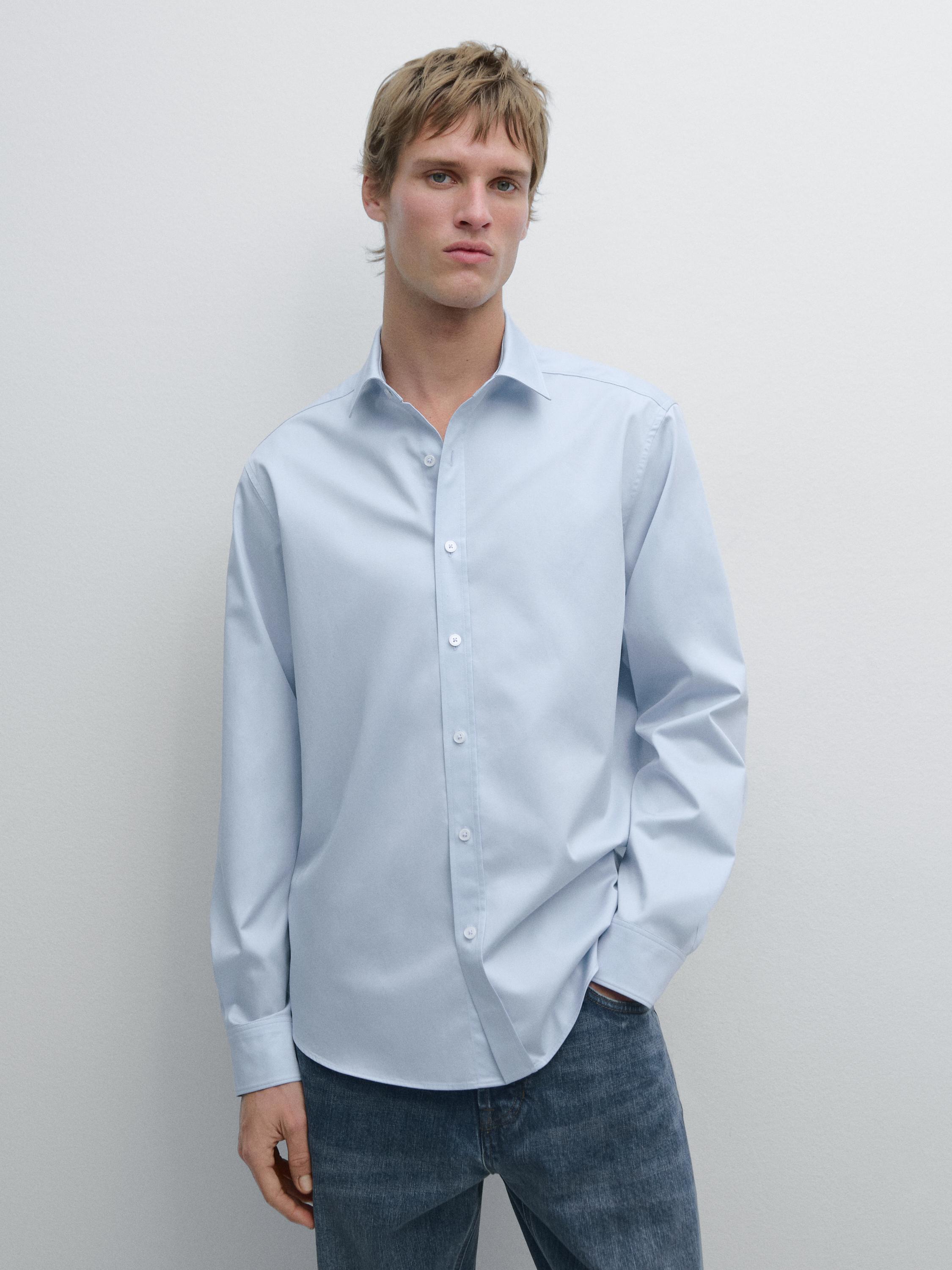 Regular-fit 100% cotton shirt