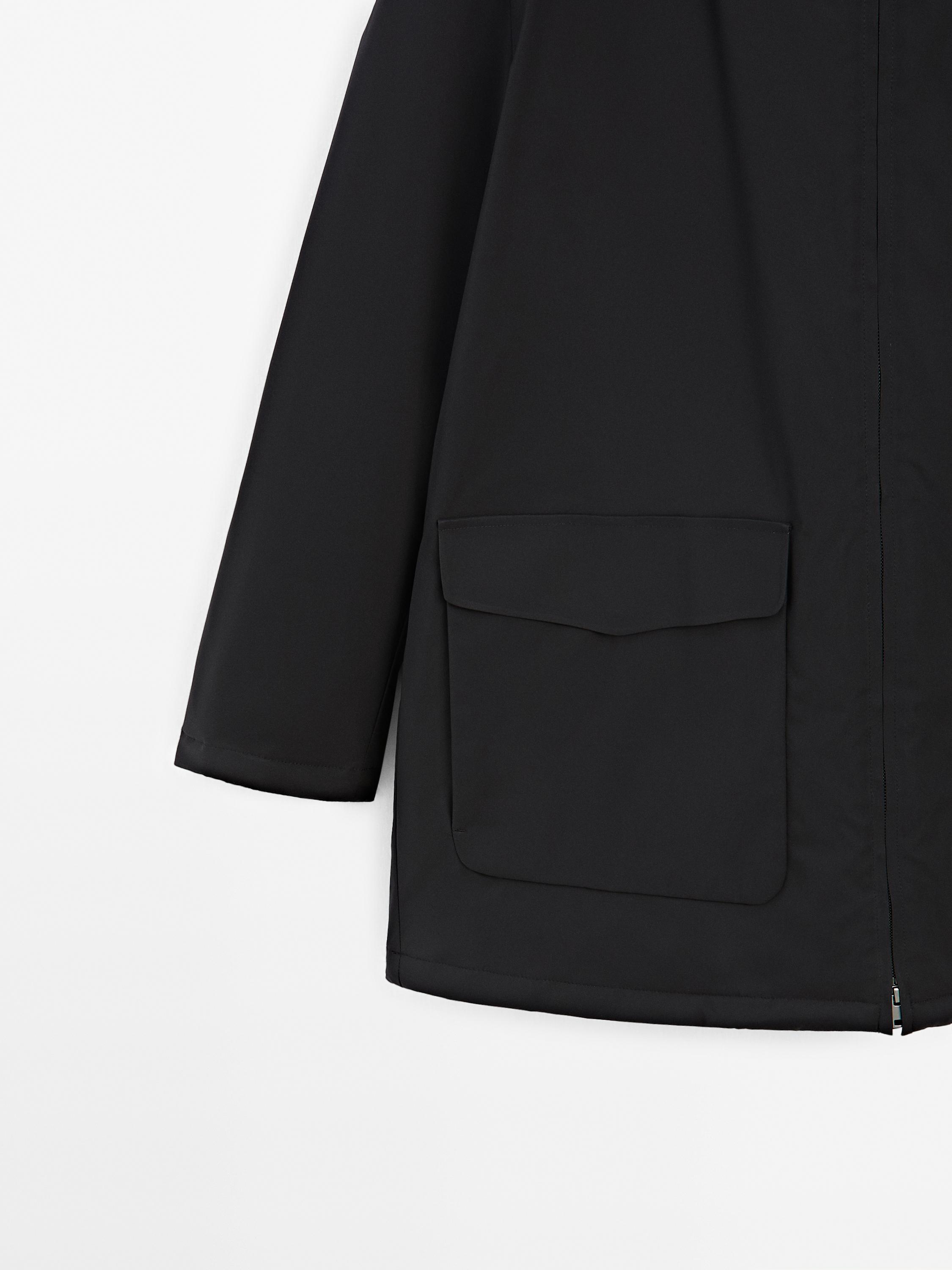 Vannavstøtende parkas i dunblanding