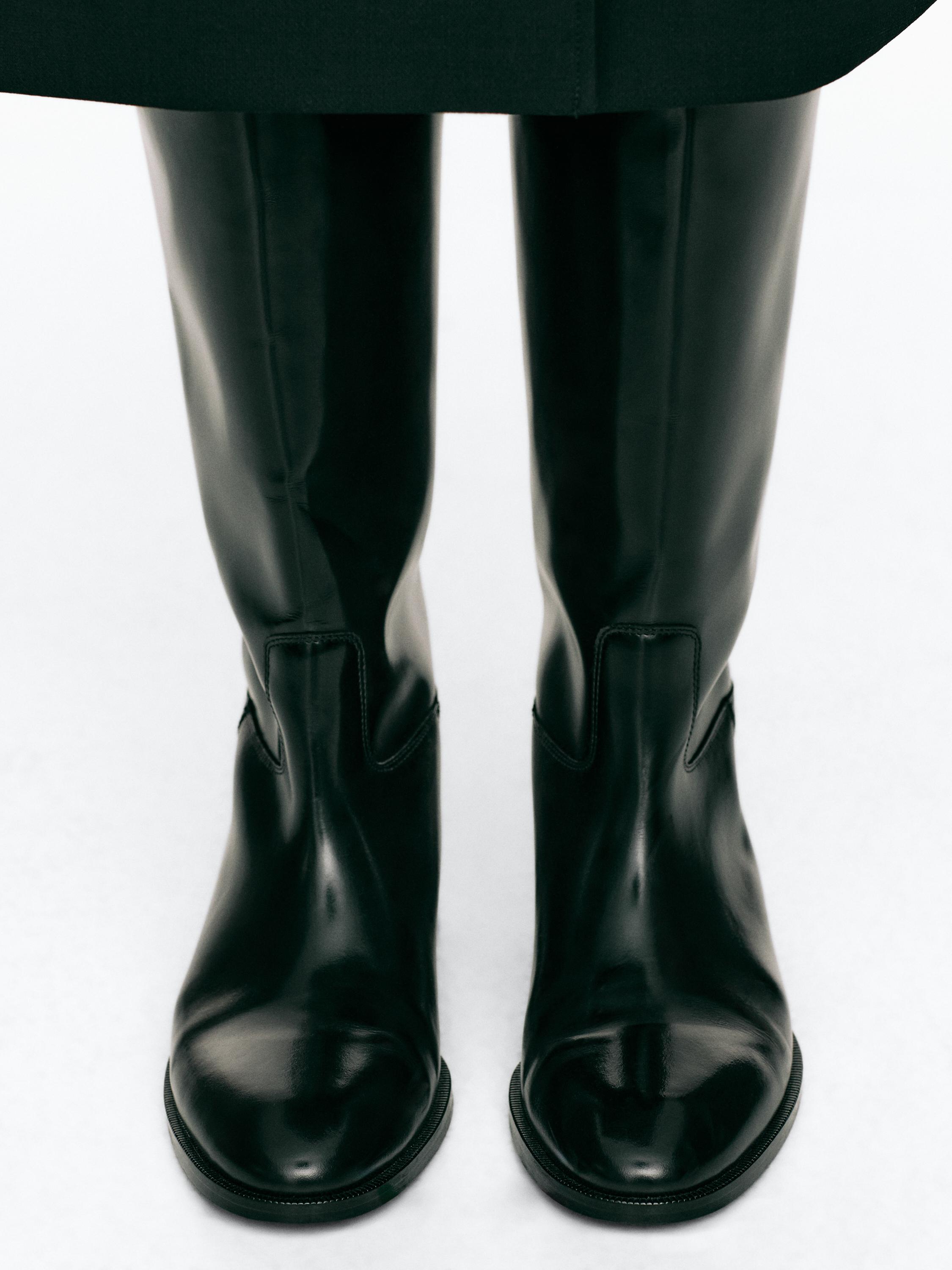 Leather riding boots - Made in Spain — BLACK