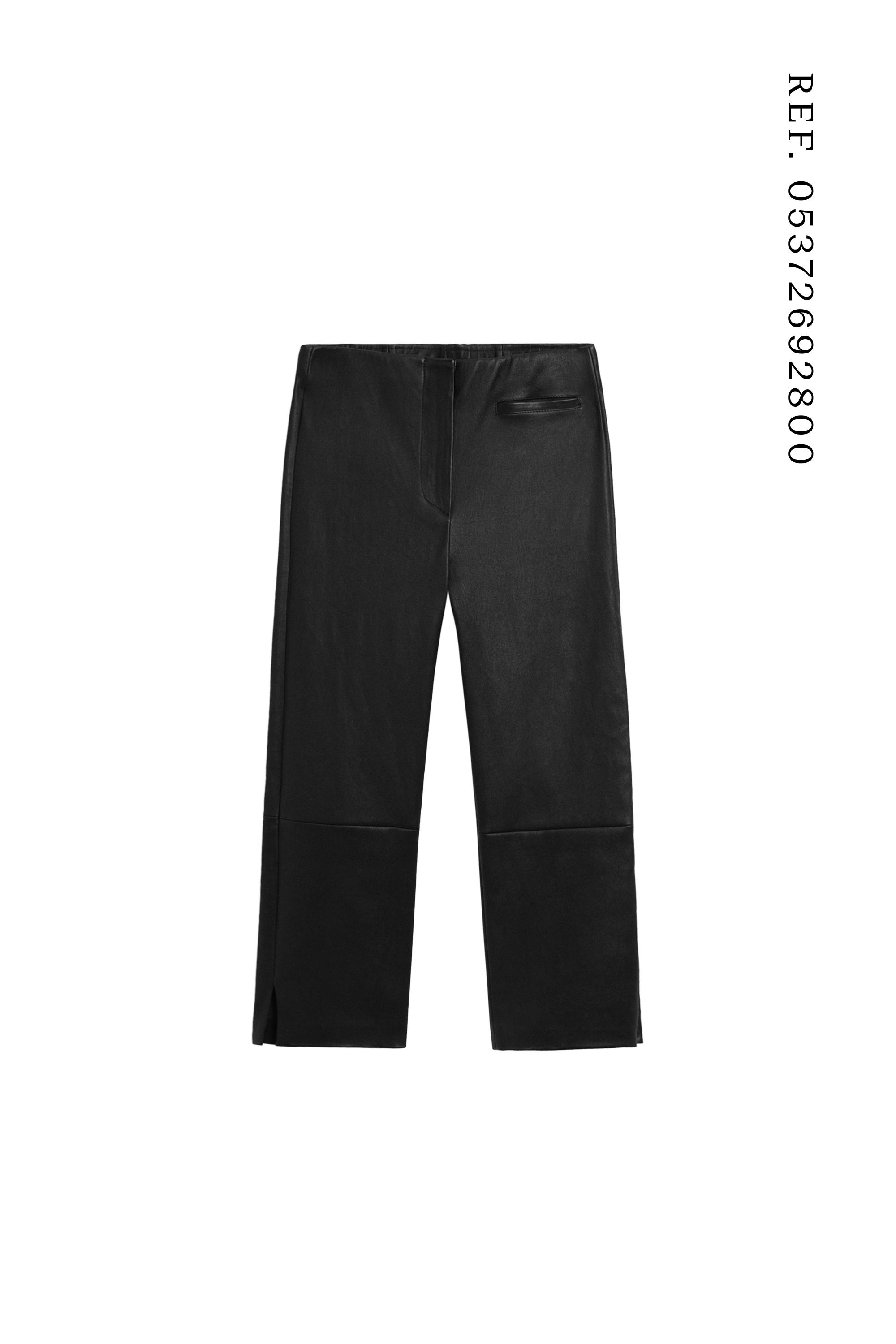 Leather capris — BLACK