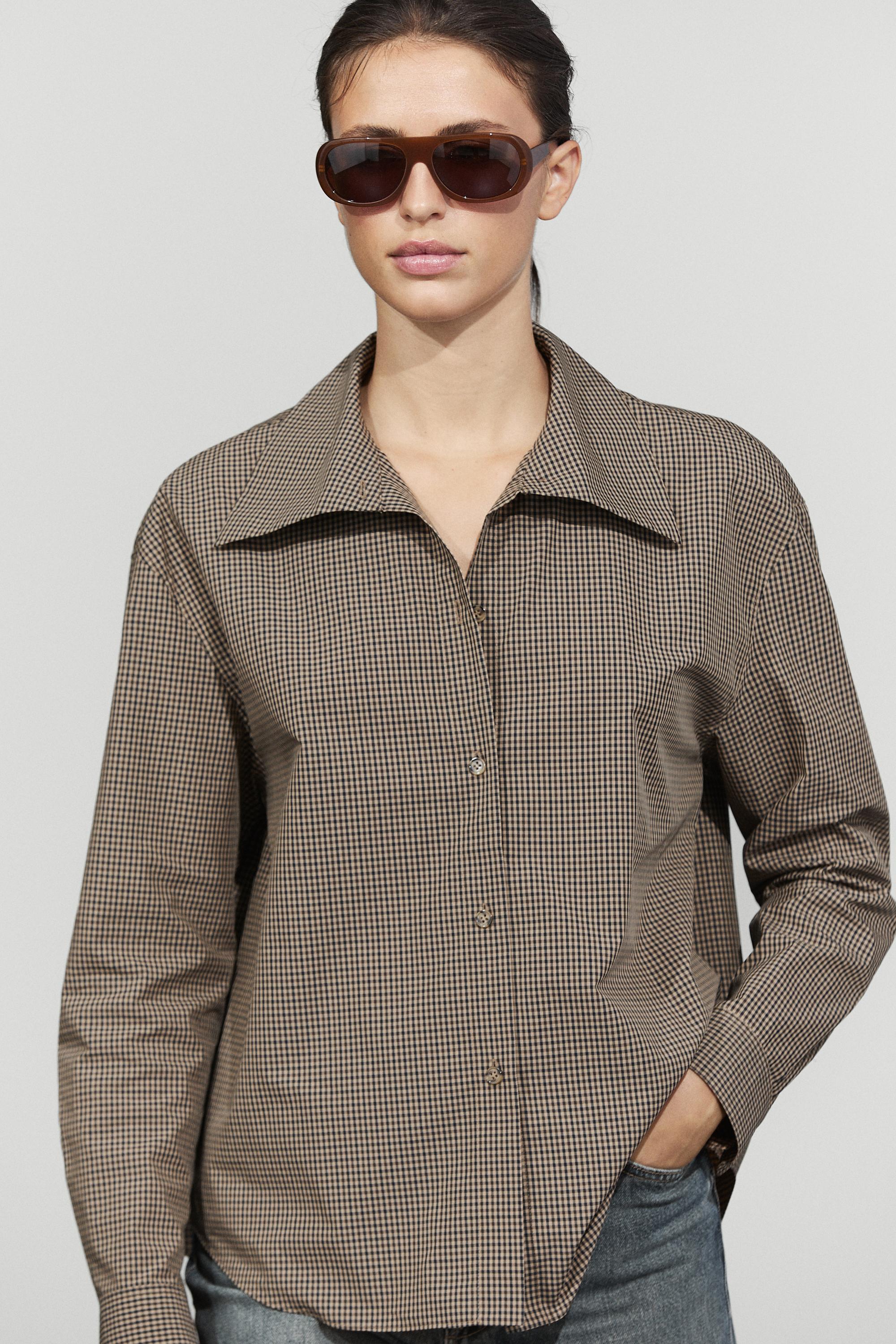 Camisa cuadro vichy mezcla algodón