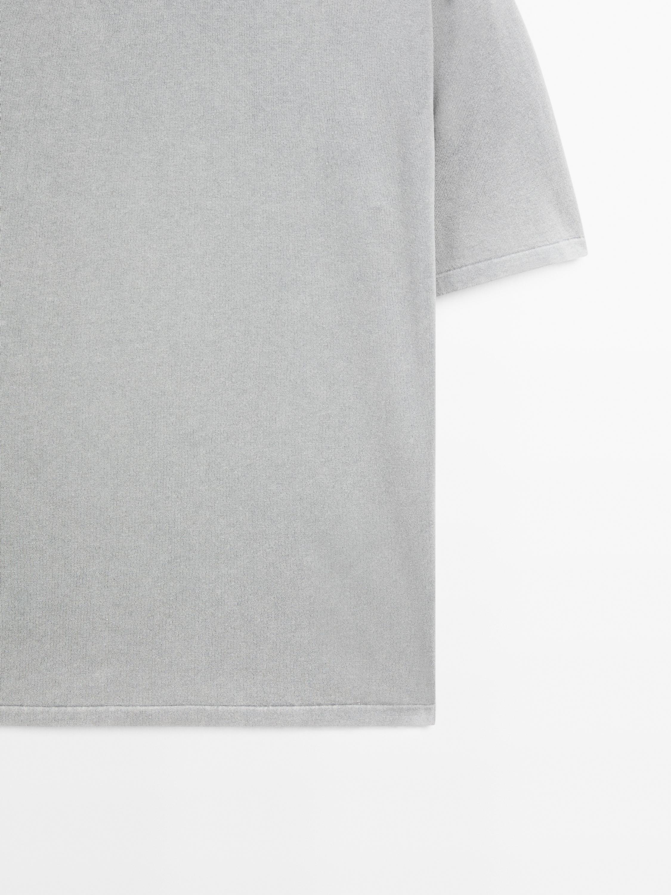 Cotton blend knit T-shirt