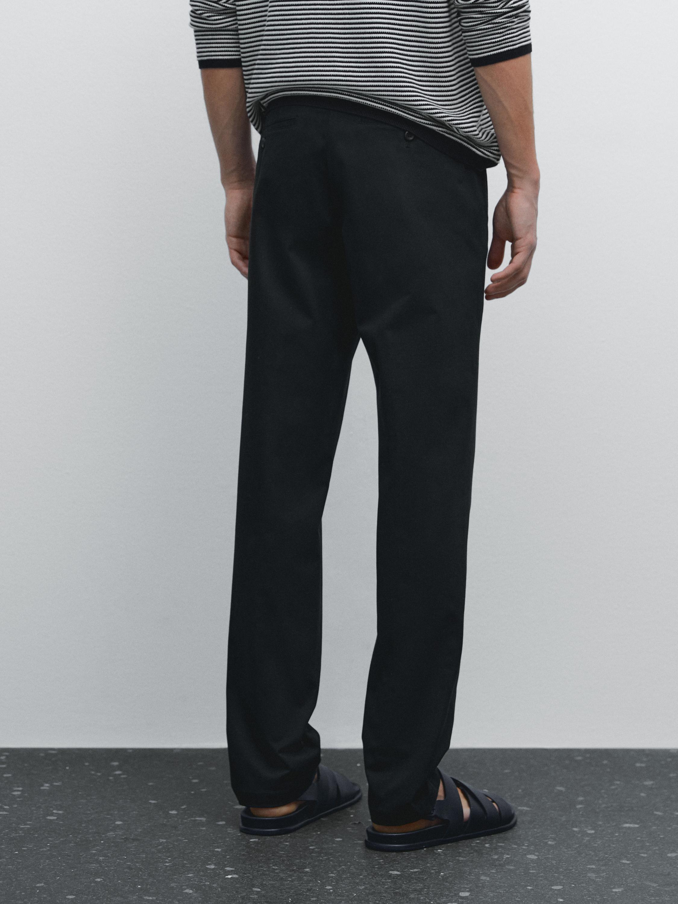 Pantalón slim fit confort mezcla algodón