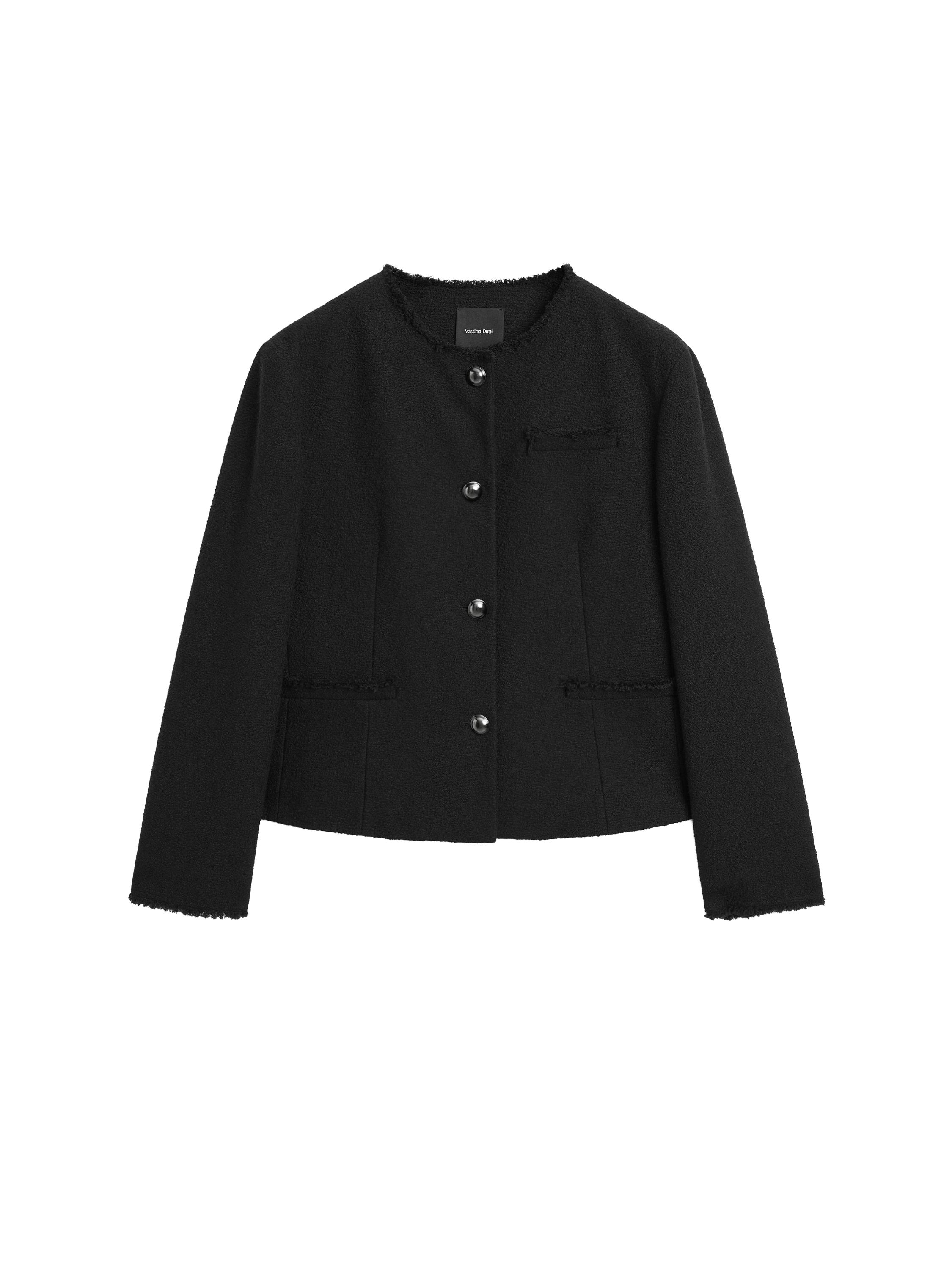 Cropped jacket with buttons