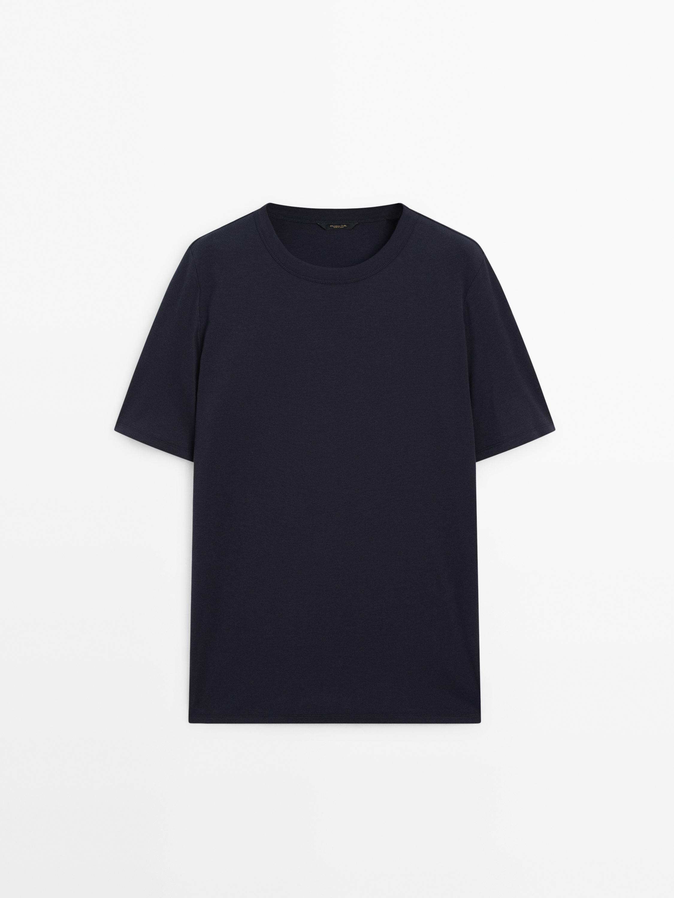 Short sleeve cotton blend T-shirt