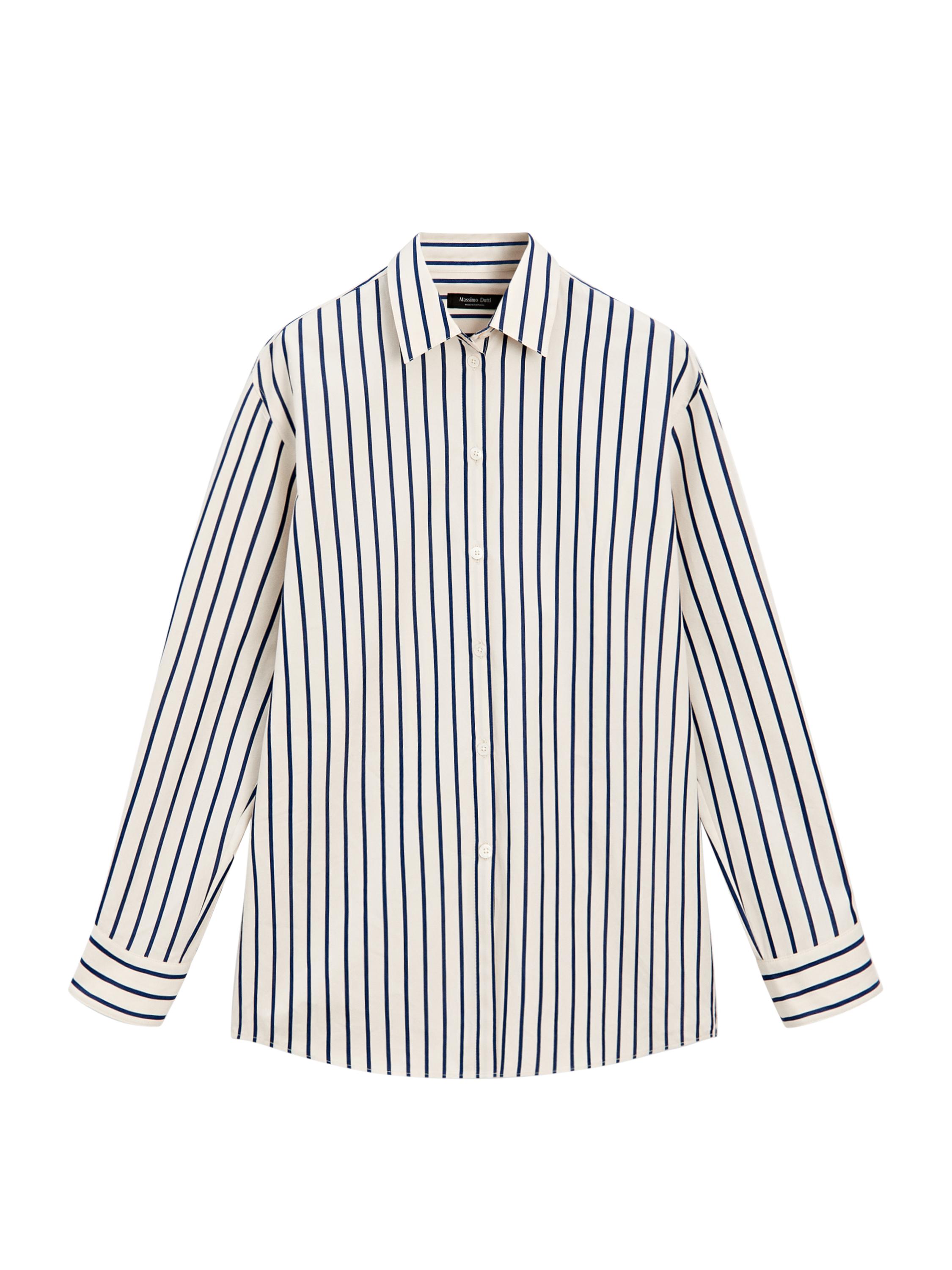 %100 pamuklu çizgili gömlek