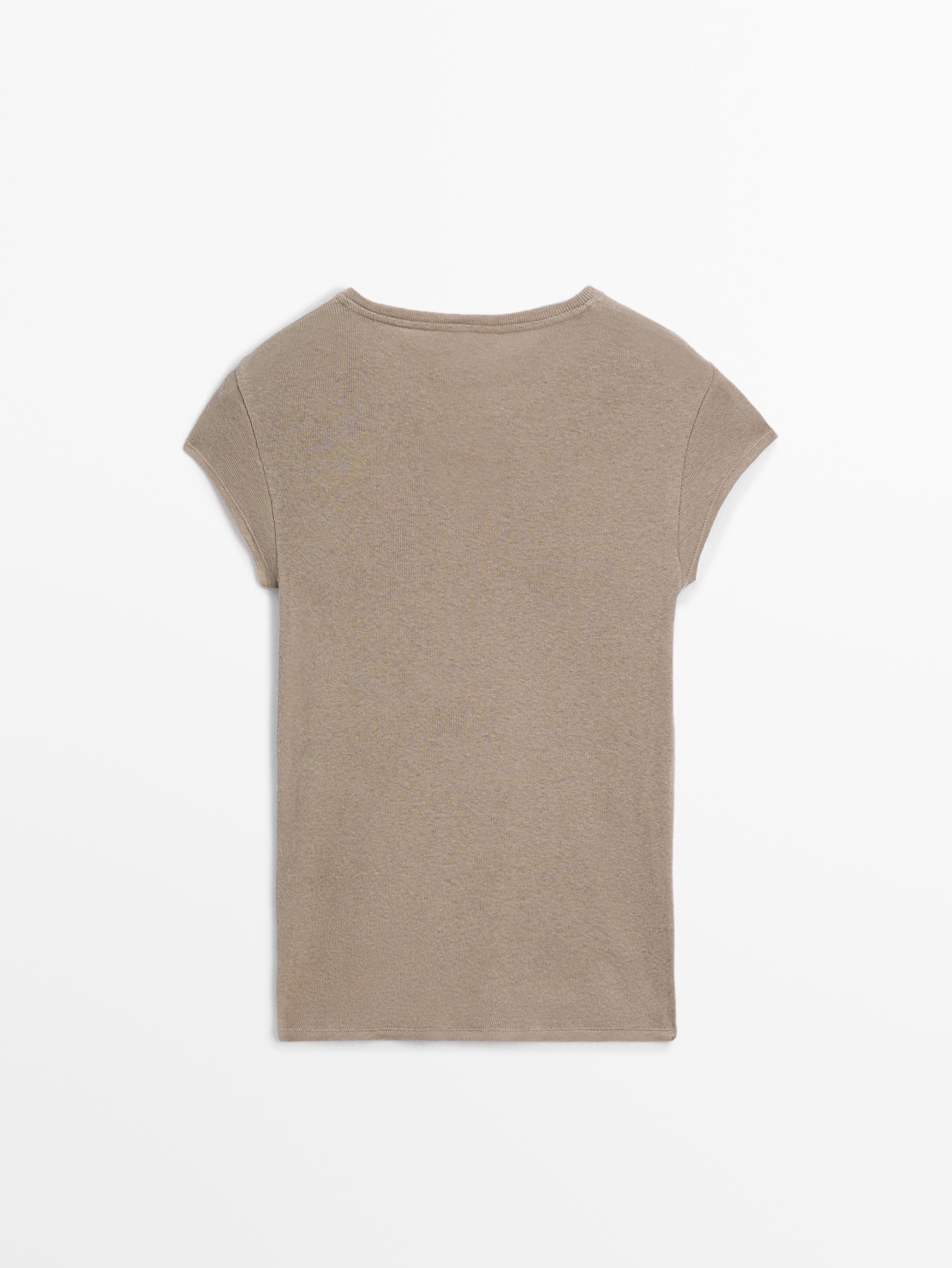 Short sleeve cotton blend T-shirt