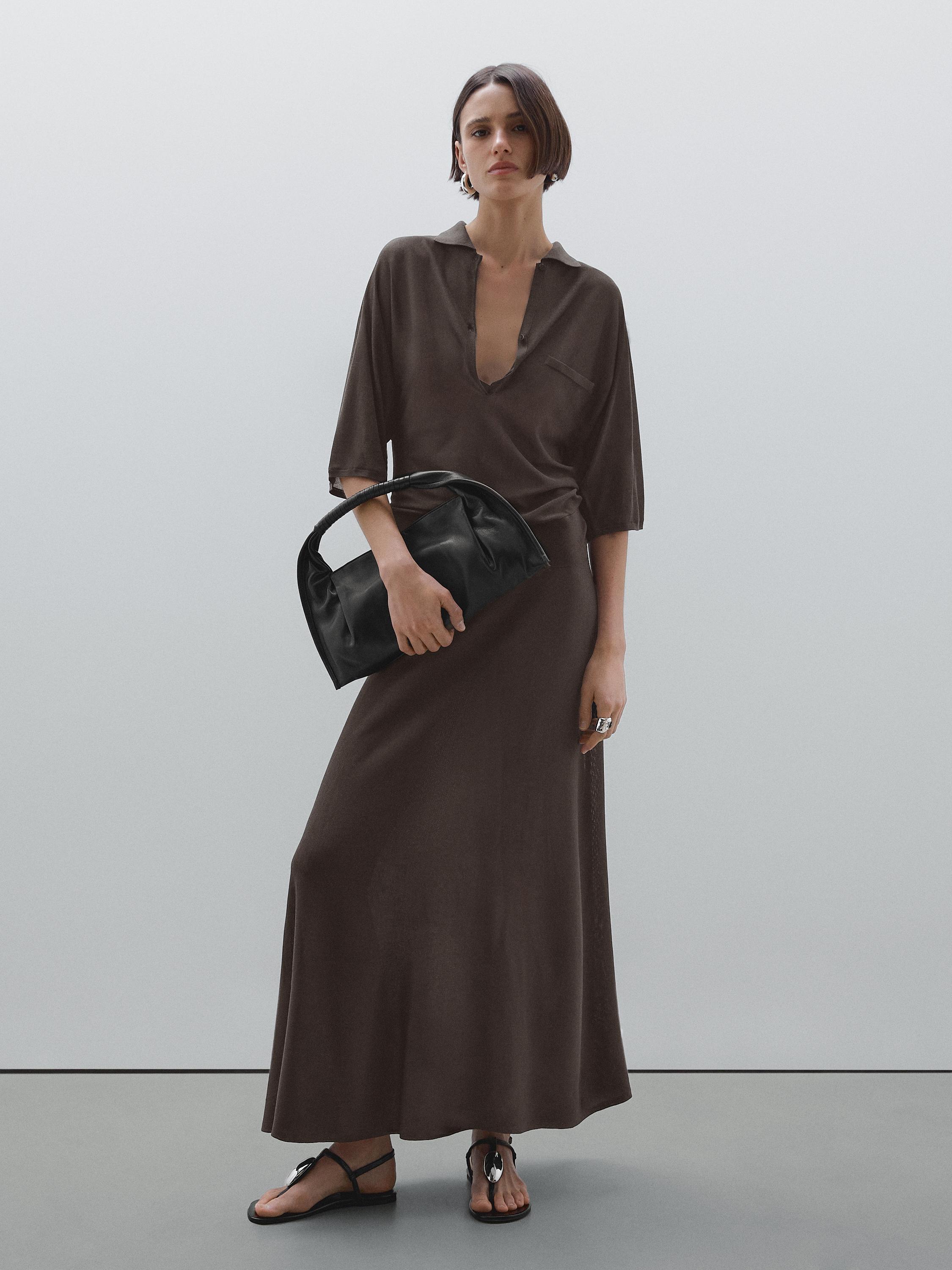 قميص بولو فضفاض بنمط الكاب