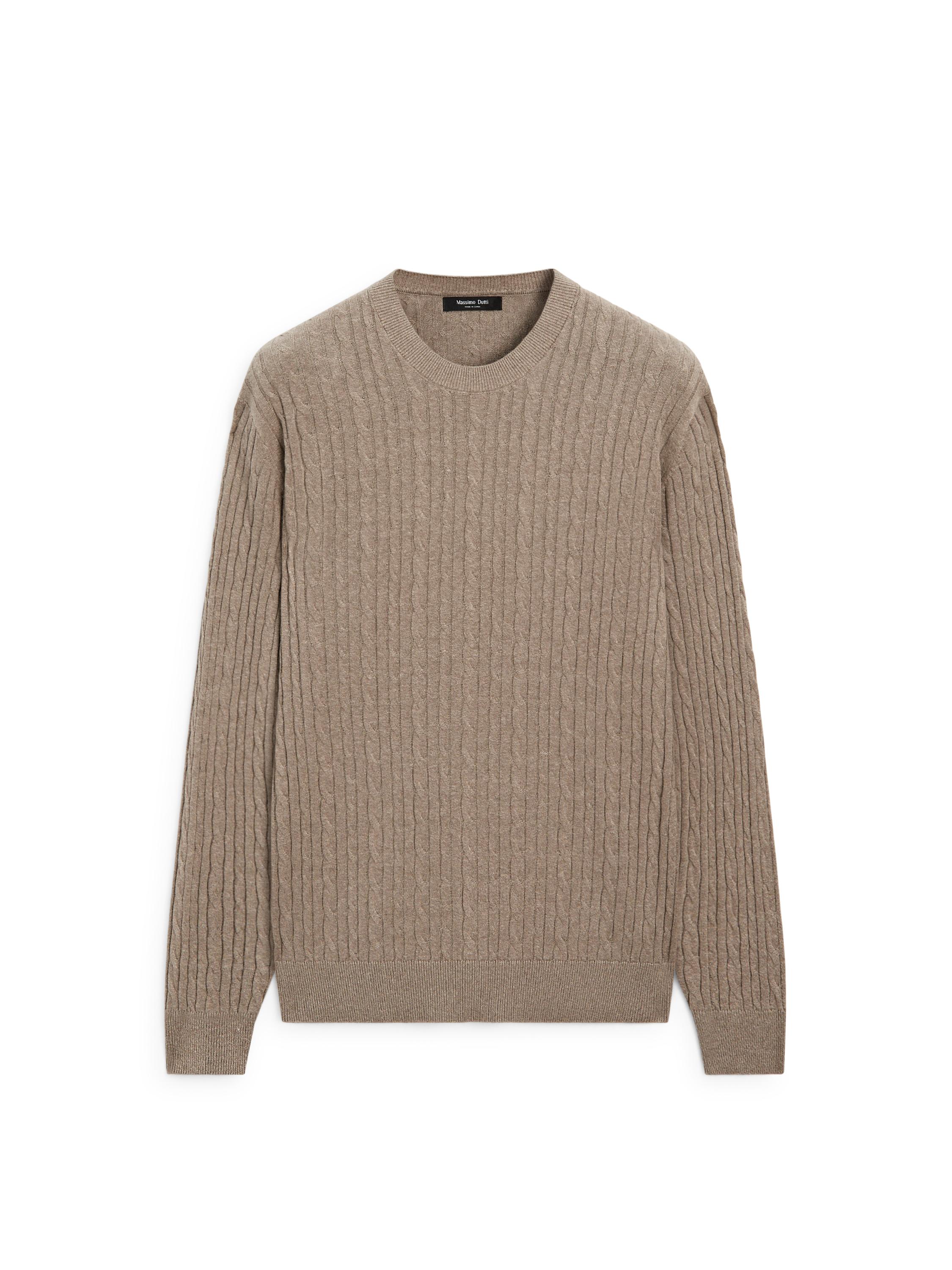 Pamuklu saç örgülü kazak