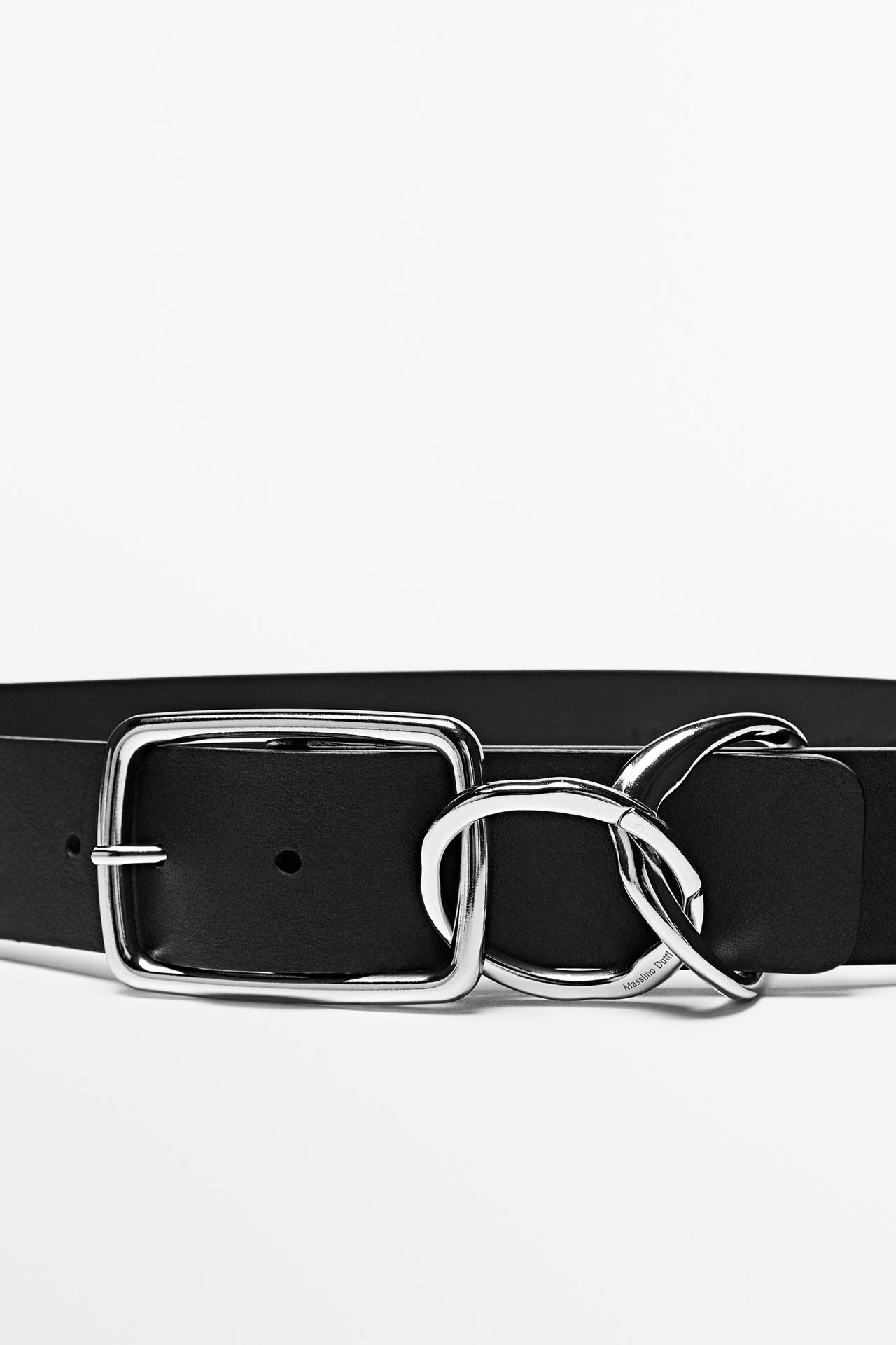 Buckle detail belt - STUDIO — BLACK