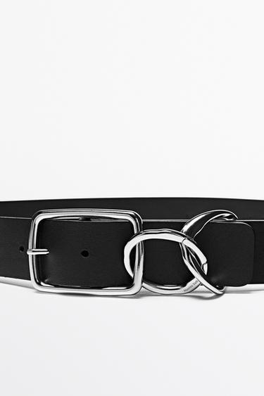 Buckle detail belt - STUDIO — BLACK 2