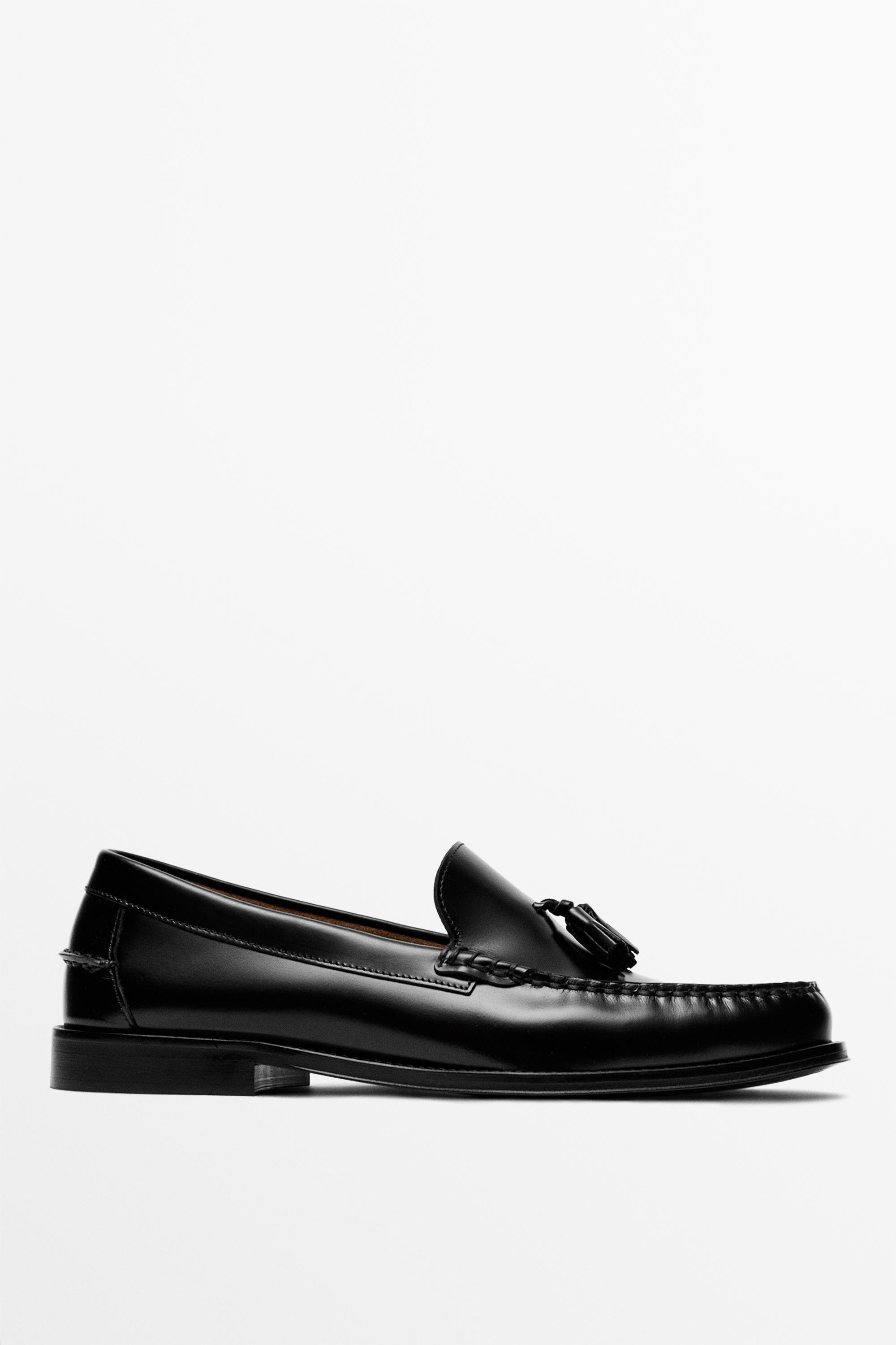 Soft leather tassel loafer