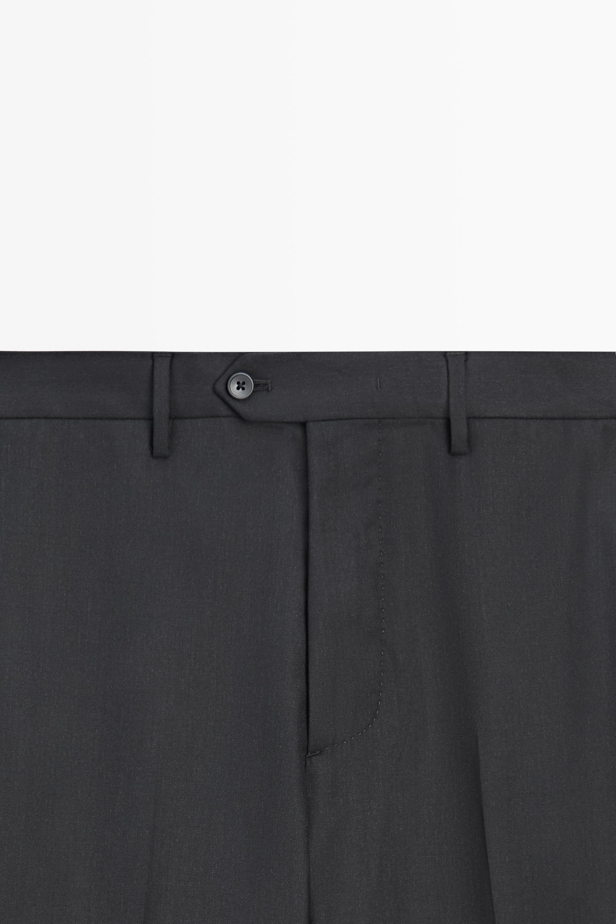 100% wool suit pants — CHARCOAL