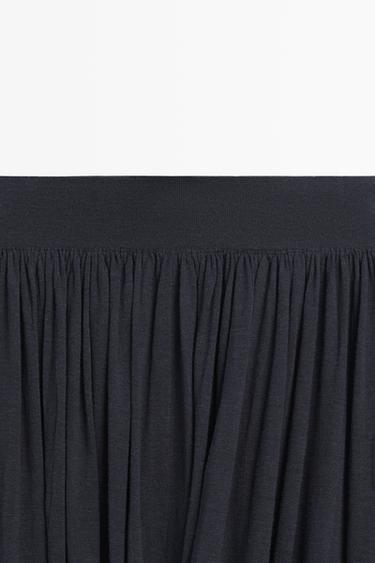 Draped balloon midi skirt — NAVY BLUE 9