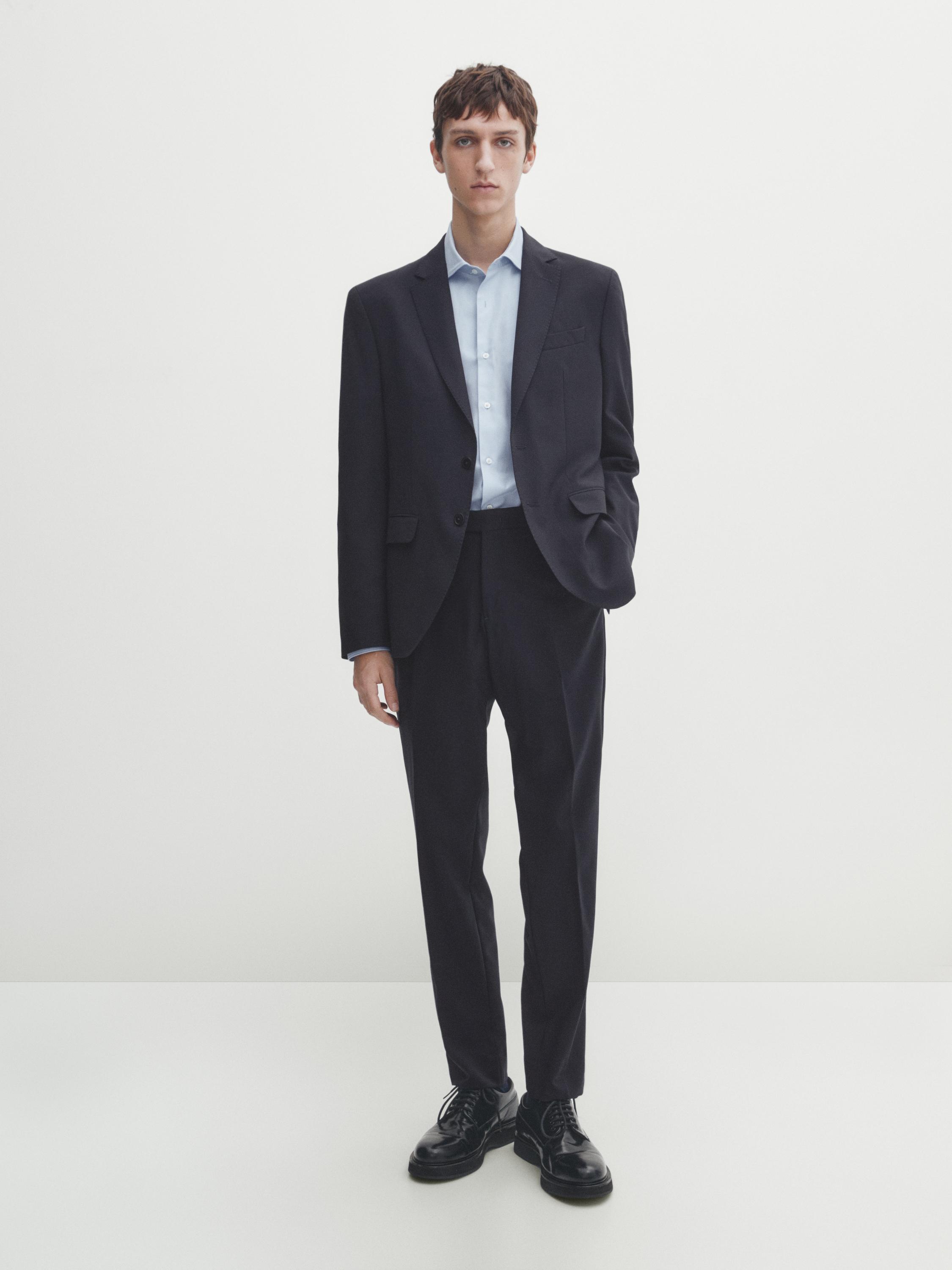 Pantalón traje lana bi-stretch