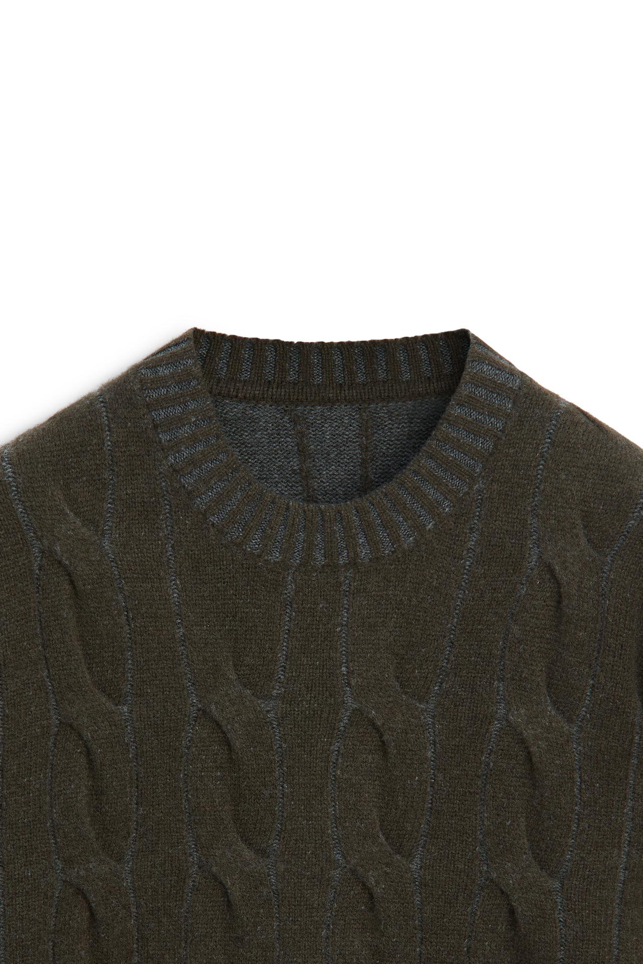 Wool blend cable knit sweater - LIMITED EDITION — MEDIUM GREY